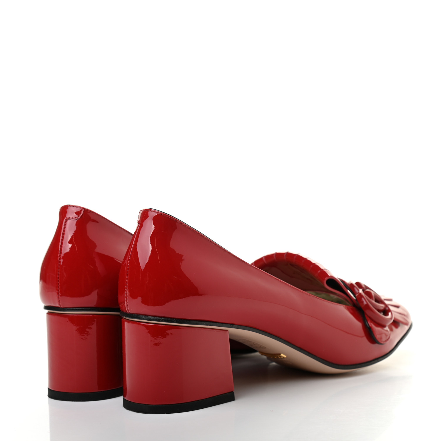 GUCCI ローパンプス レッド FW24/25 Women's Gucci Horsebit ballet flat in Rosso Ancora red