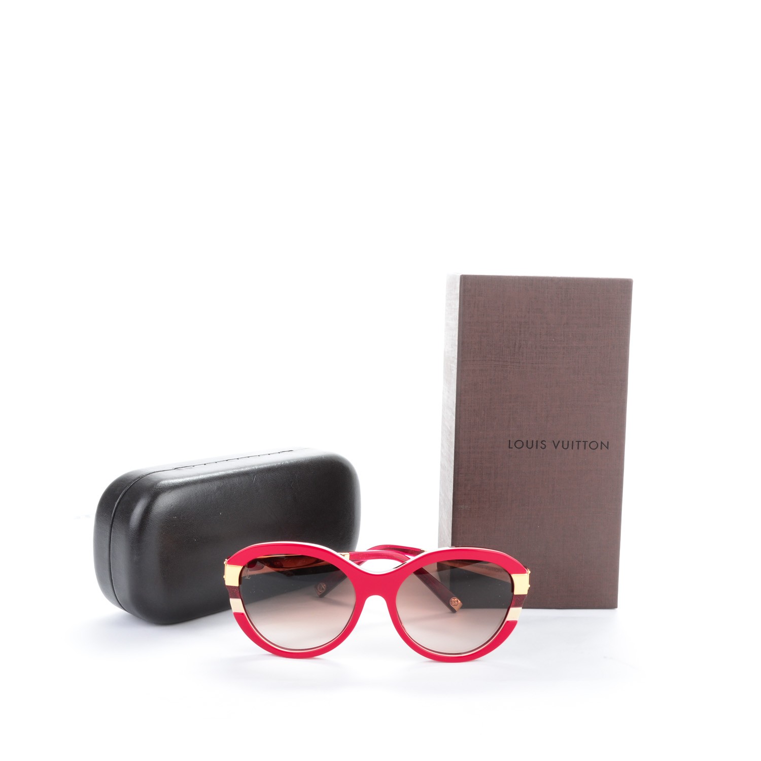 LOUIS VUITTON Petit Soupcon Cat Eye Sunglasses Z0742W Cherry