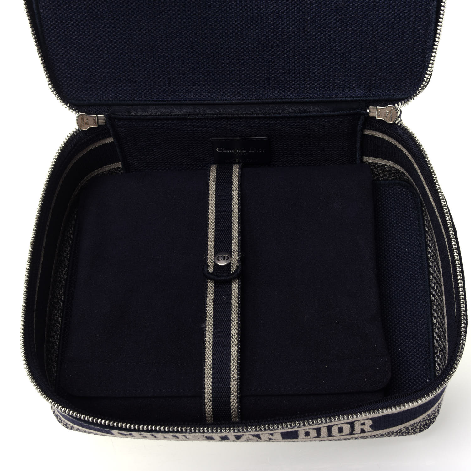 CHRISTIAN DIOR Oblique Beauty Case Blue 797743 | FASHIONPHILE