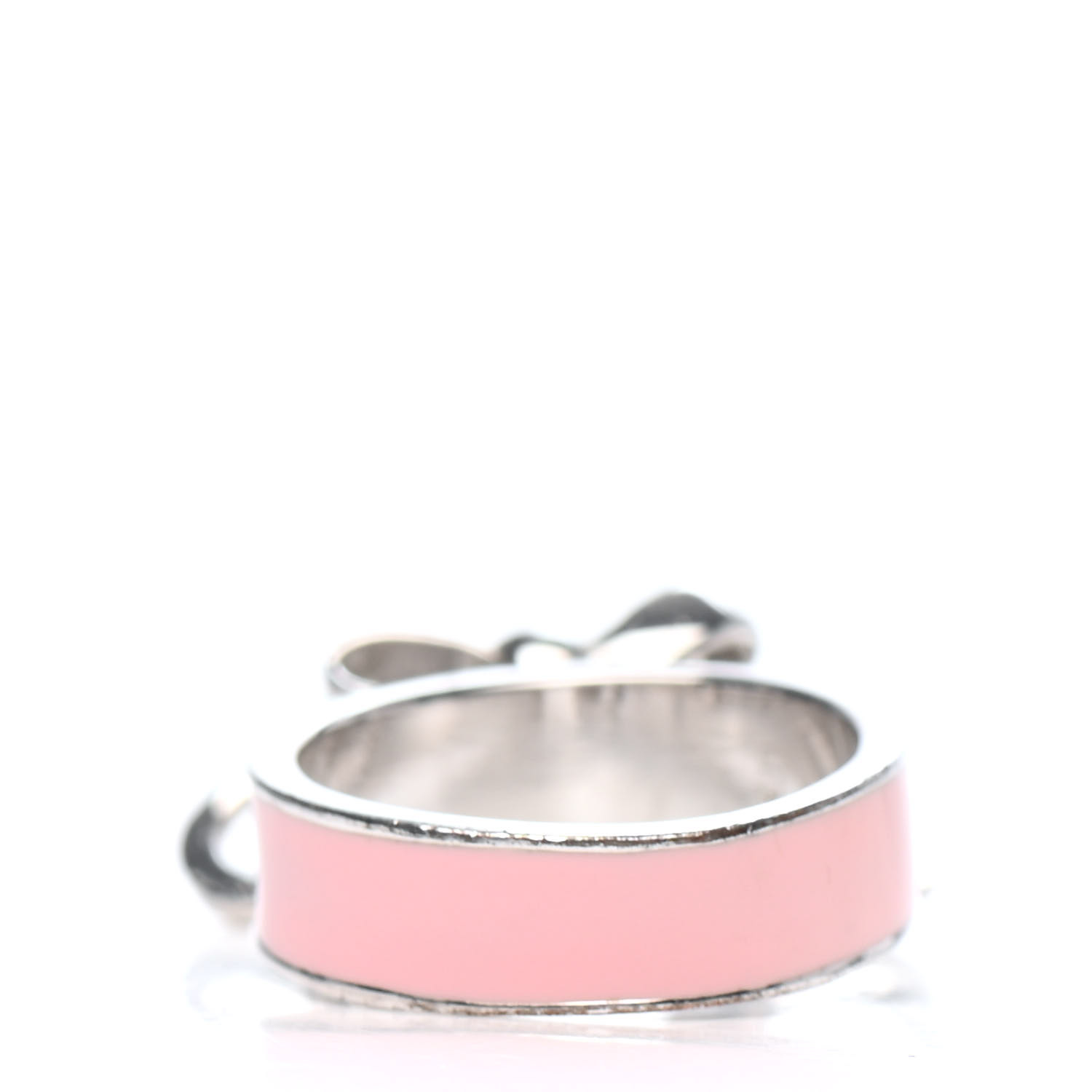 dior リング CHRISTIAN DIOR Enamel Bow Ring 49 5 Pink Silver 795850