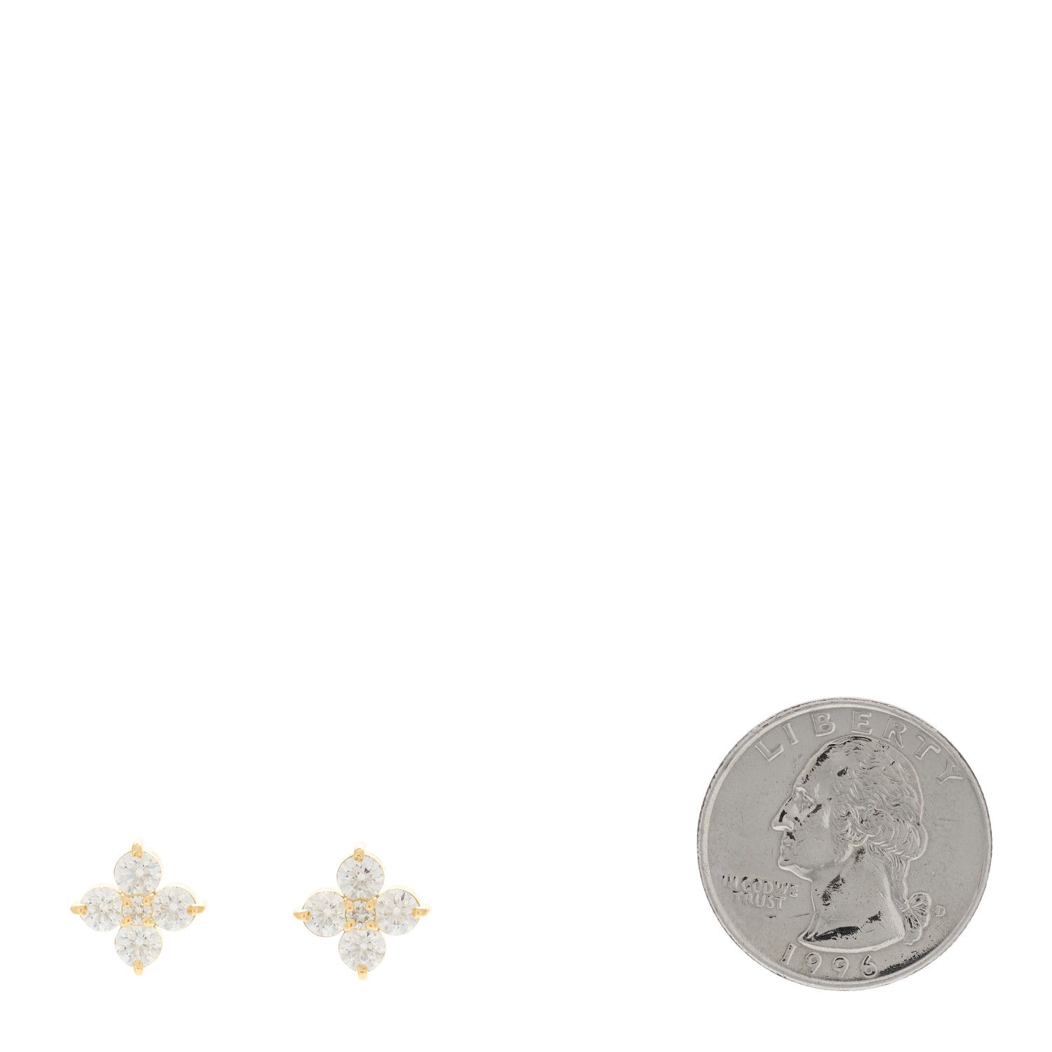 PARKER & WEST 18K Yellow Gold Diamond 1.66ctw Flower Stud