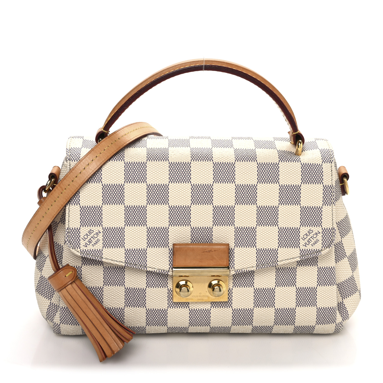 LOUIS VUITTON ルイヴィトン DAMIER AZUR 67093 auth LOUIS VUITTON white Damier Azur Canvas SPEEDY 25