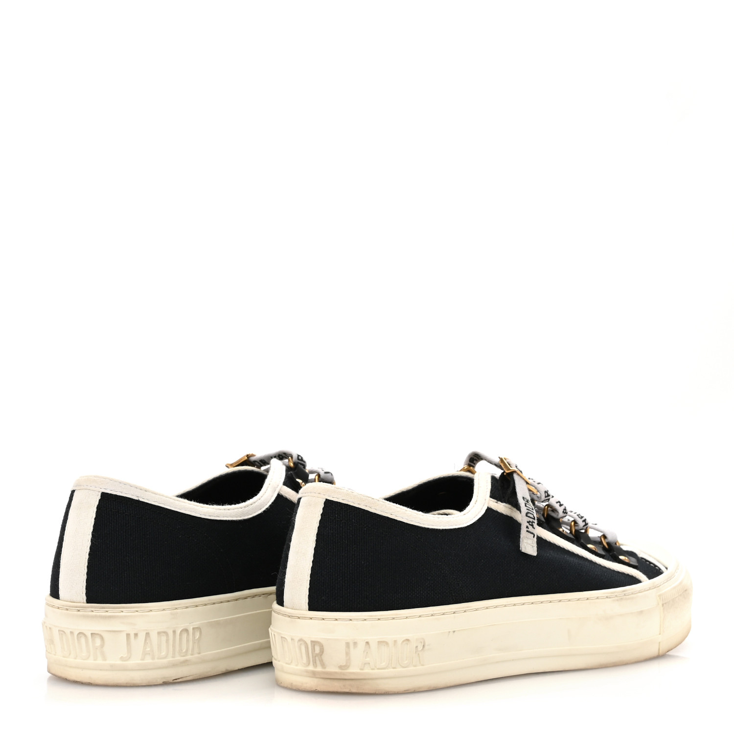 CHRISTIAN DIOR Canvas Walk'N'Dior Low Top Sneakers 36.5