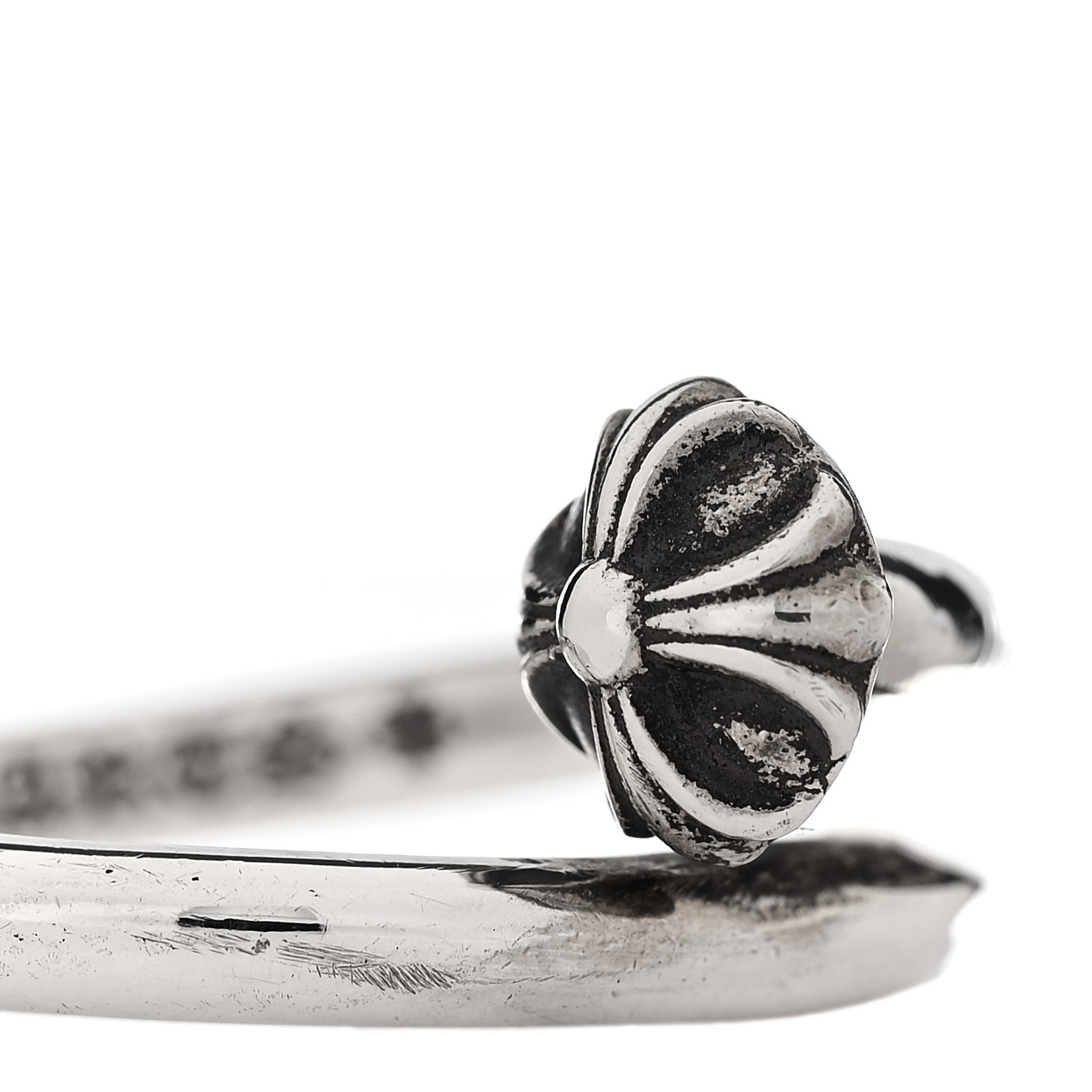 CHROME HEARTS Sterling Silver Cross Ball Nail Ring 61 9.5