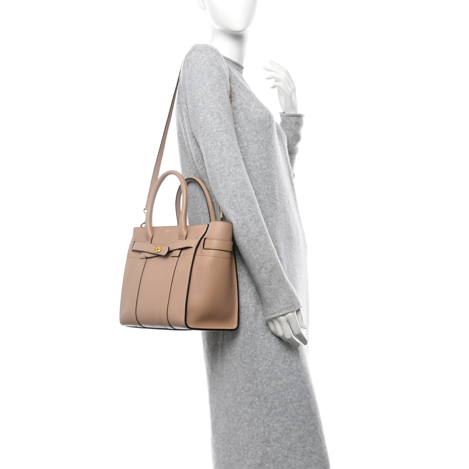Mulberryバッグ MULBERRY Micro Zipped Bayswater Oxblood Grain Vege Tanned
