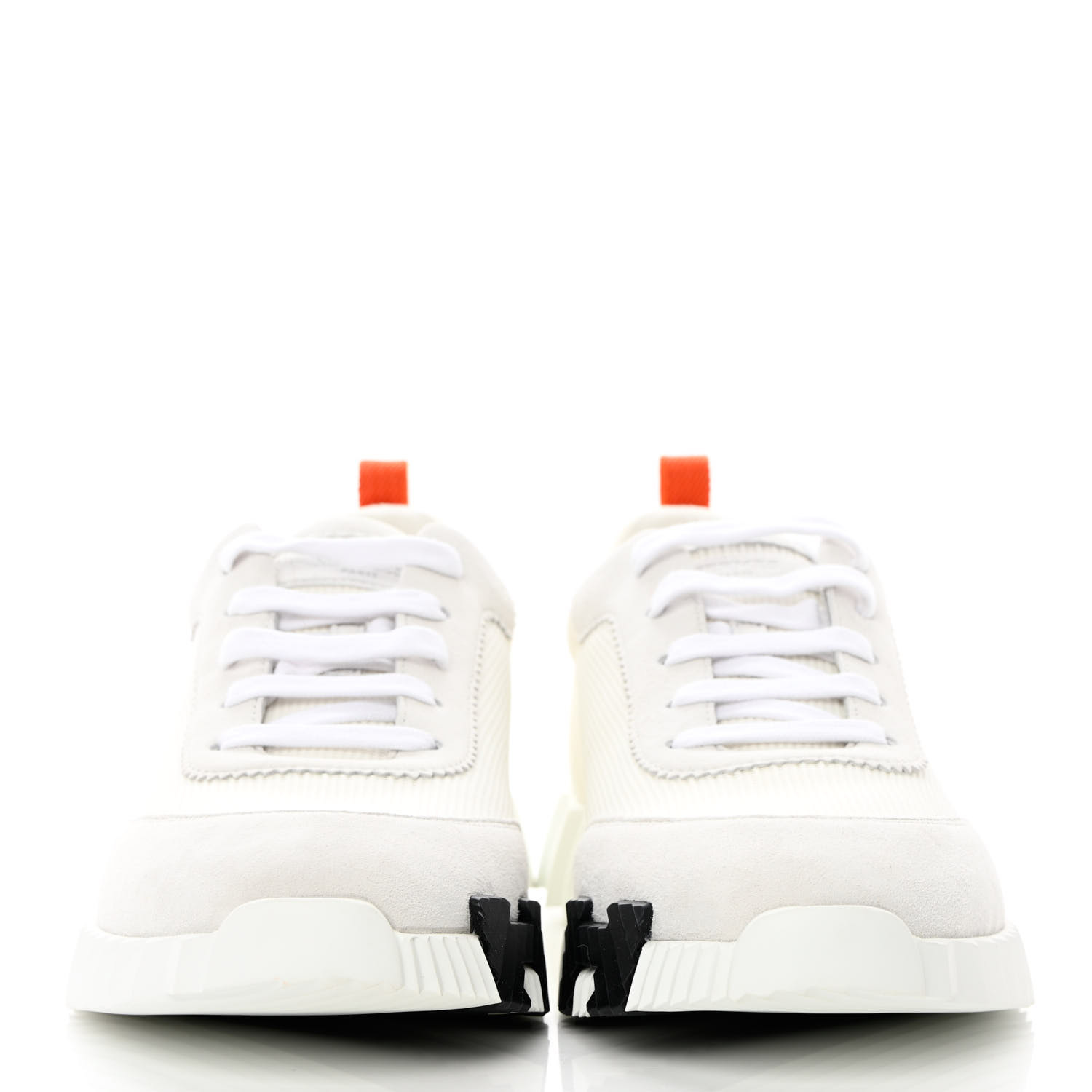 【Special Archives】 70s Hermes goat HERMES Technical Canvas Suede Goatskin Bouncing Sneakers 44