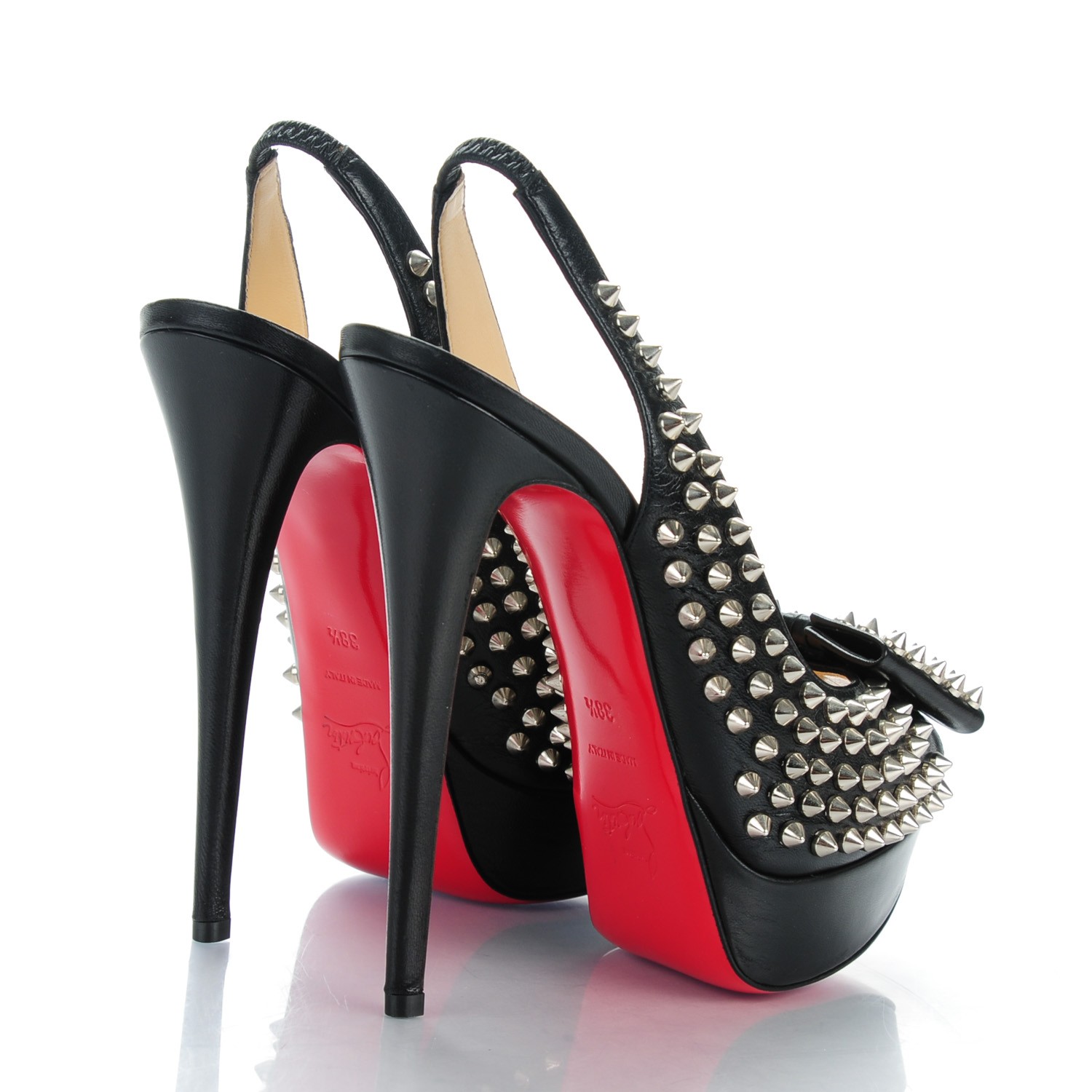Christian Louboutin 3250257B439 関税送料込 Charja - Mules - Waxed calf leather - Black - Women