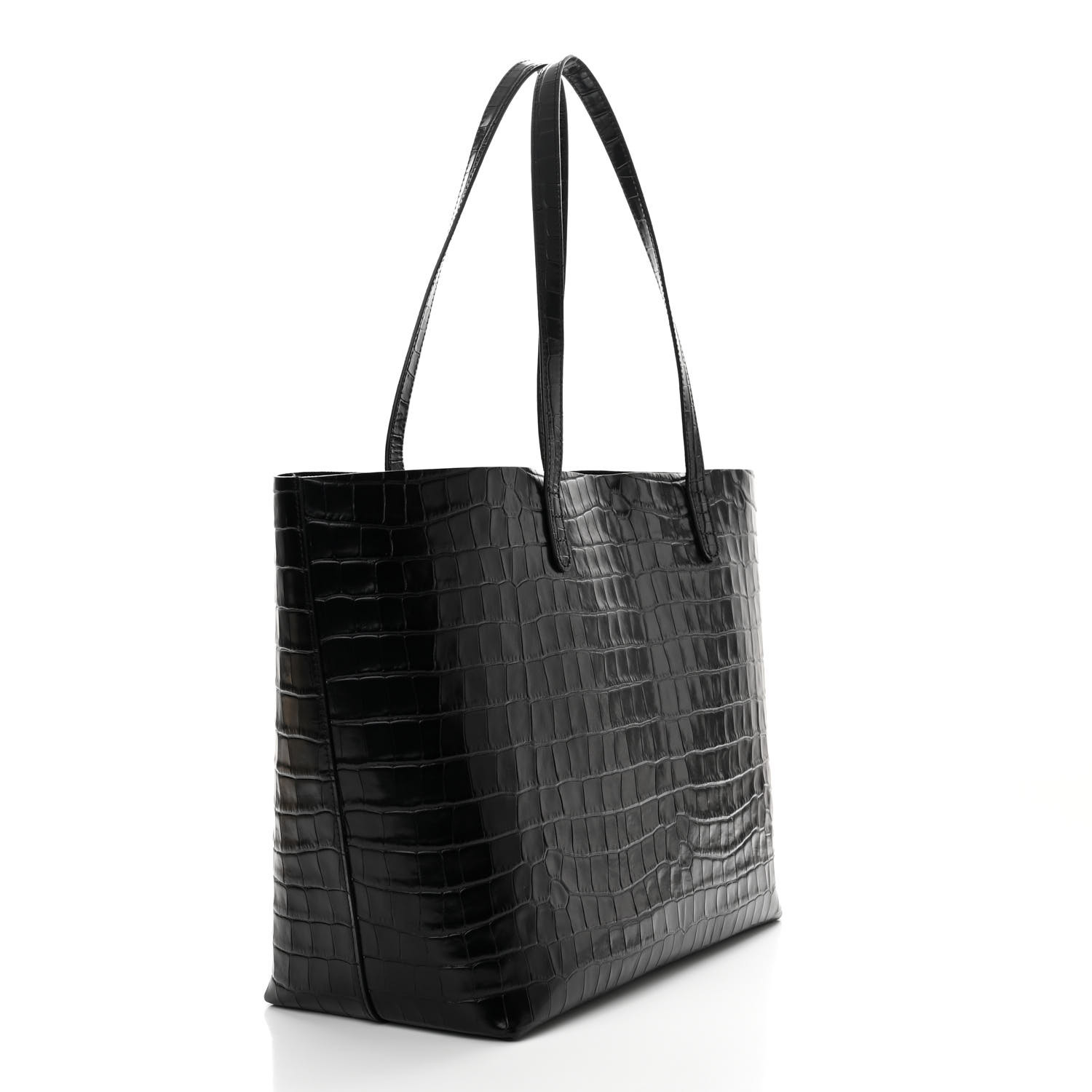 MANSUR GAVRIEL Calfskin Crocodile Embossed Large Shopping