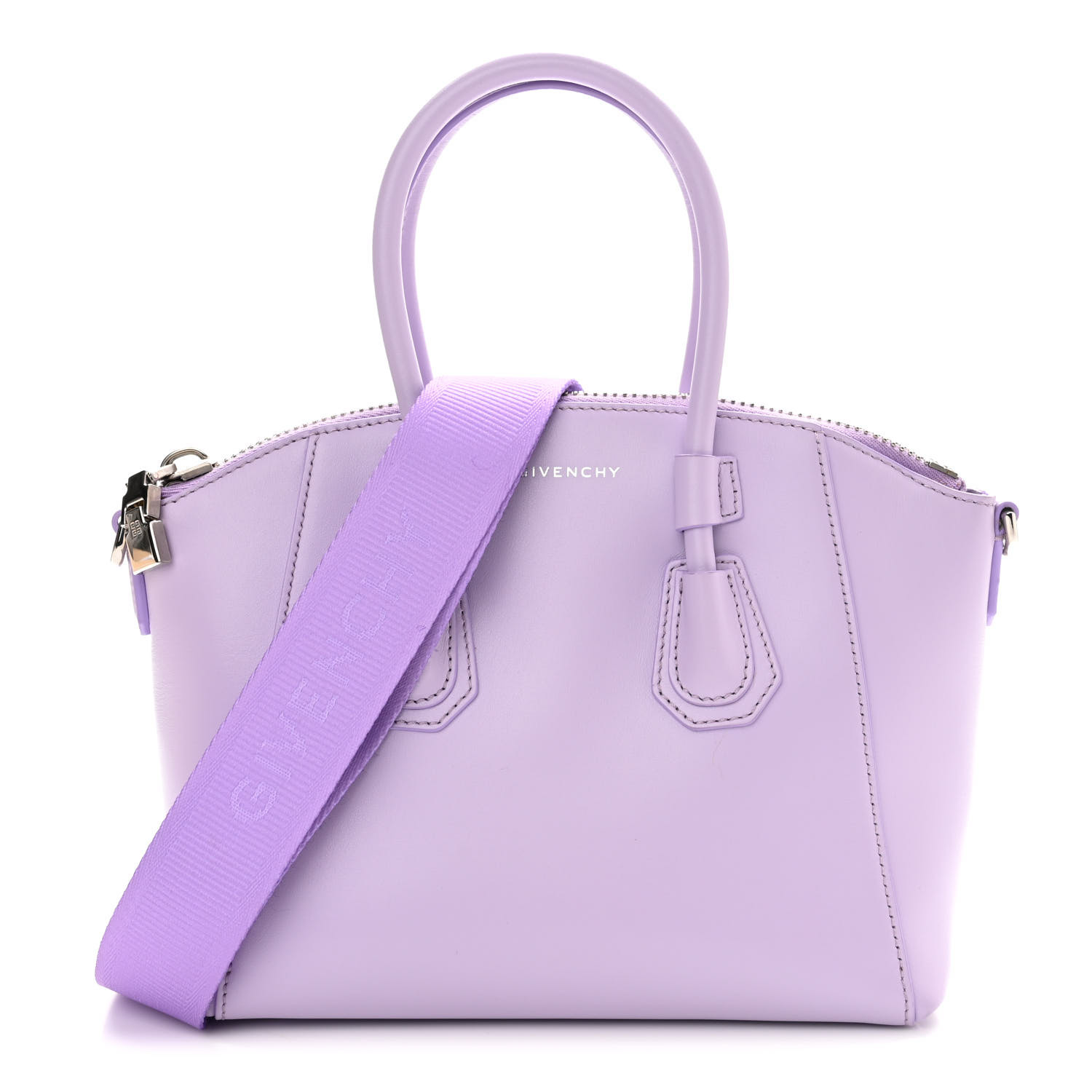 ハンドバッグ Givenchy Lilac Leather Mini Antigona Handbag Mini Antigona Lock bag in Box leather in - lavender