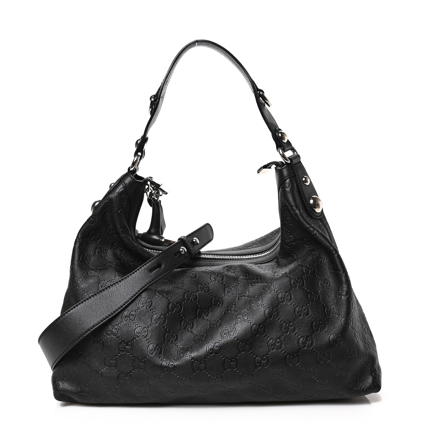 ★TOUT Y EST★ Stud Point Hobo Bag Black VB899672 HN3A3A31 Black Studded Purse - Slouchy Tote - Hobo Bag - Boho Slouchy