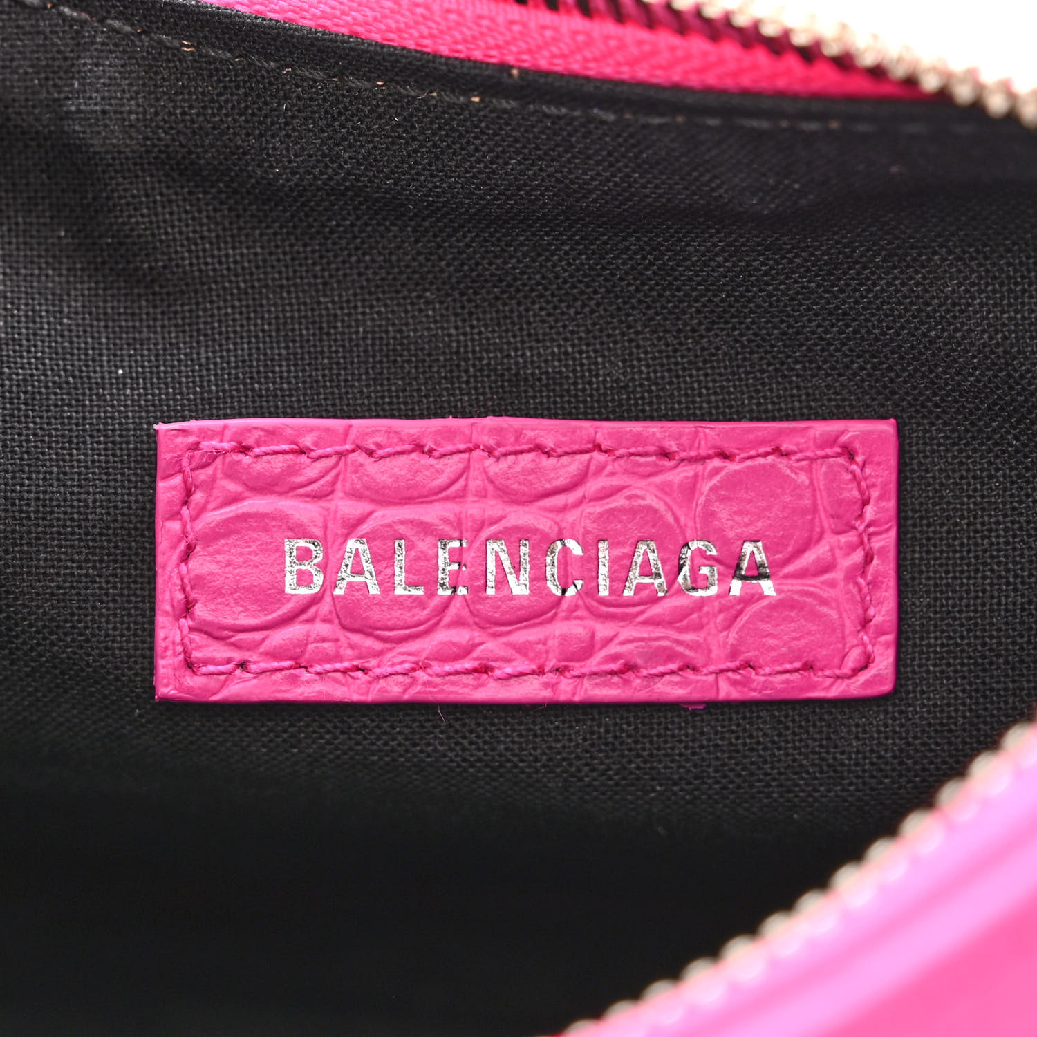 ☆エレガント☆【BALENCIAGA】CLEMENCE XL シュシュ BALENCIAGA Extra Supple Calfskin Crocodile Embossed XS Le
