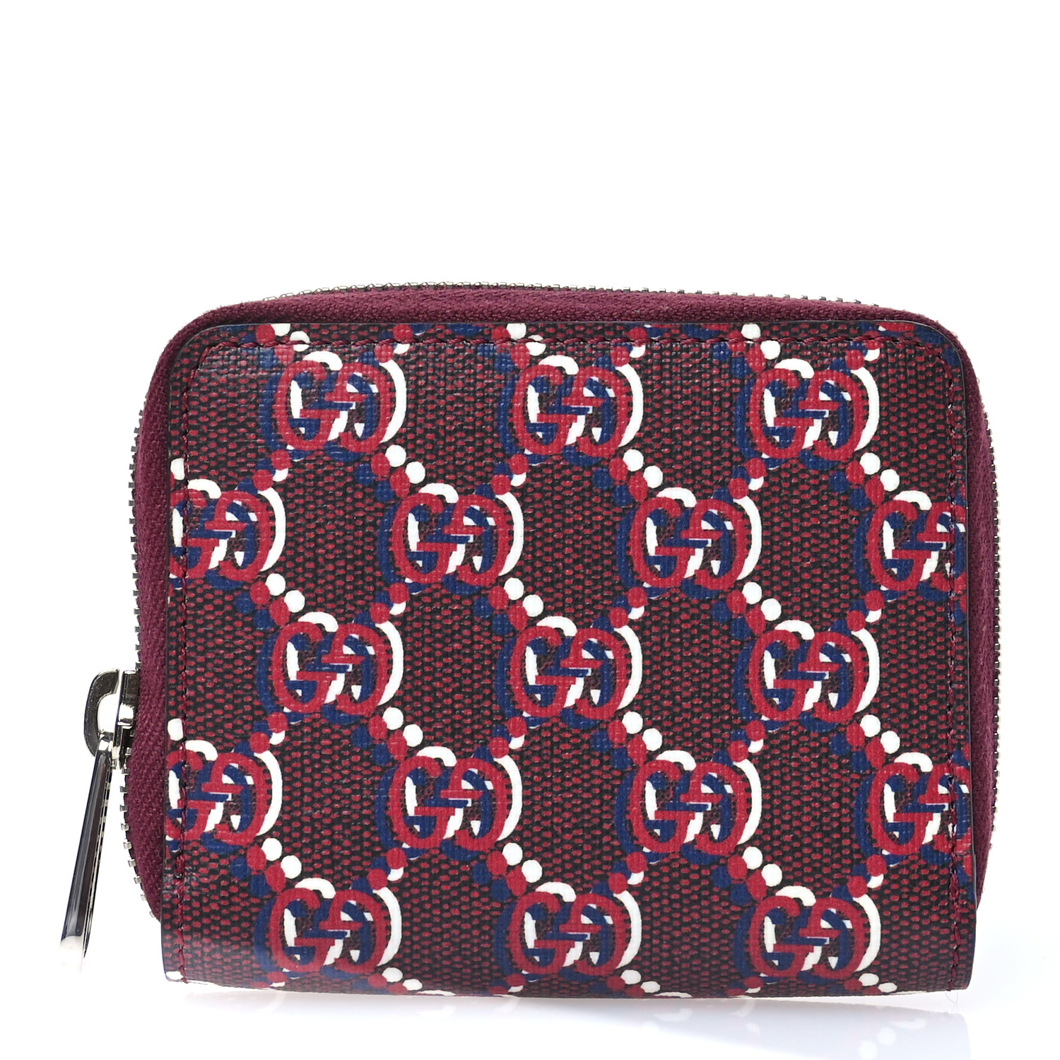 ＊GUCCI＊ GG Shadow Zip Around Wallet GUCCI GG Supreme Shadow Zip Around Wallet Rosso Ancora Red