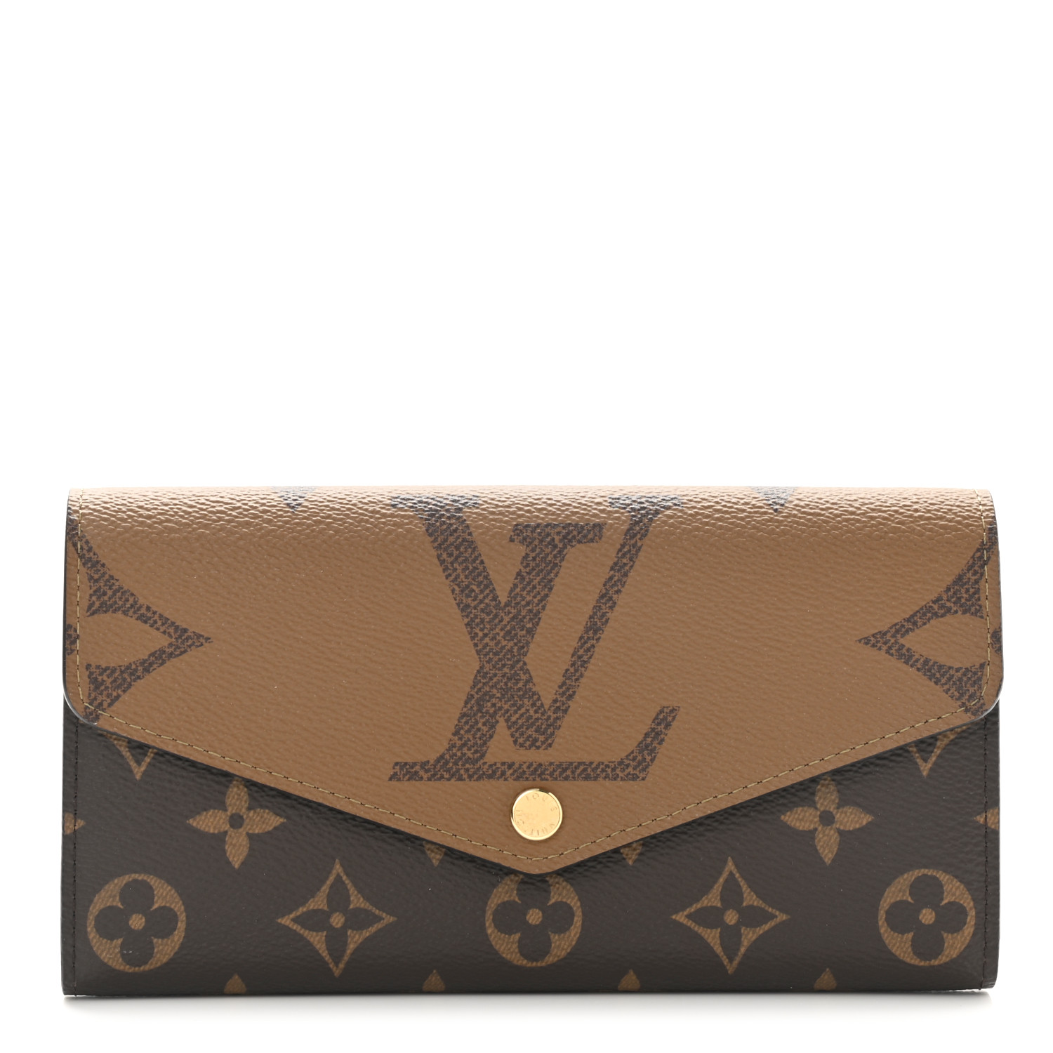 Sarah Wallet Giant Monogram Reverse – Keeks Designer Handbags