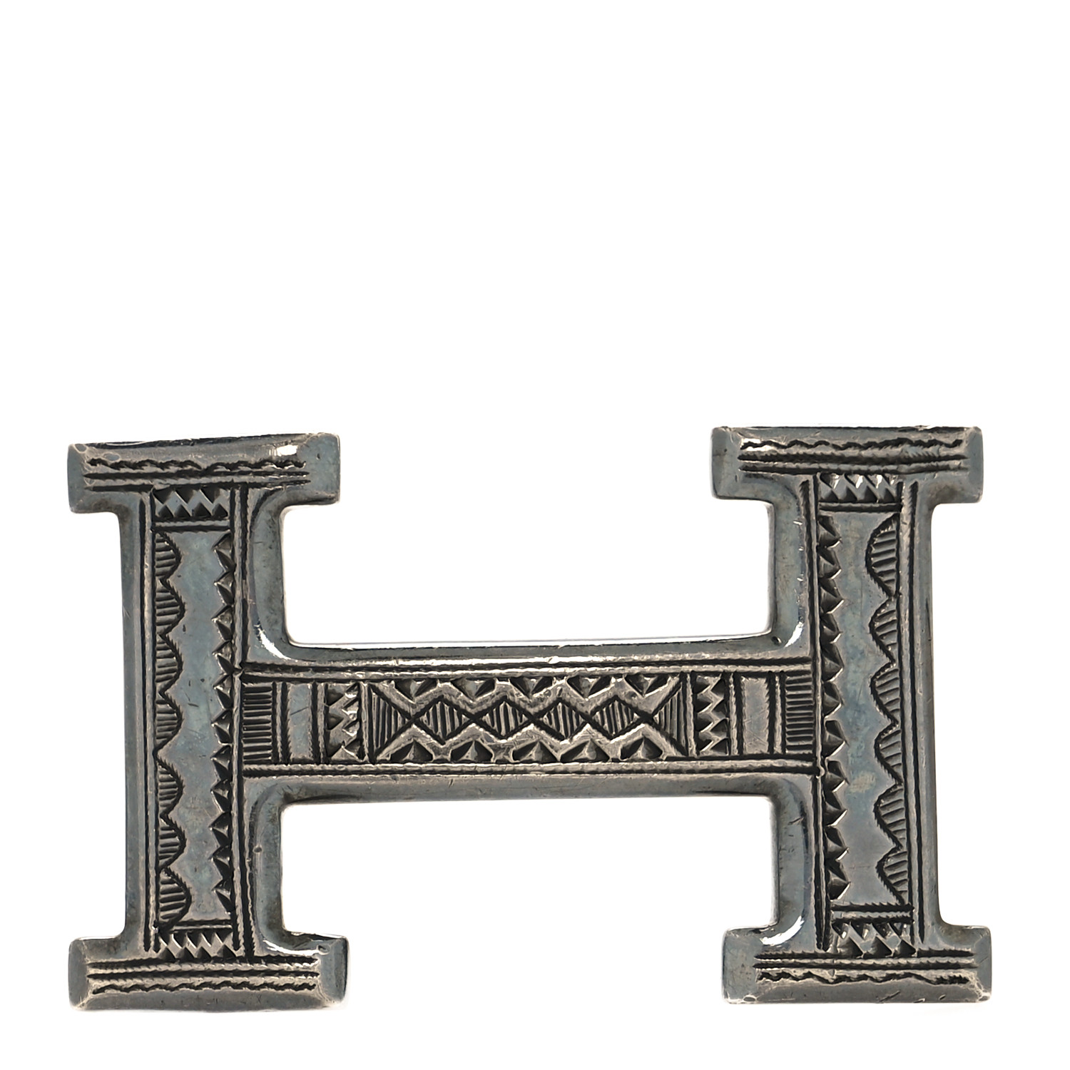 Hermes Tuareg バックル HERMES Sterling Silver Touareg 32mm H Belt Buckle 1261490
