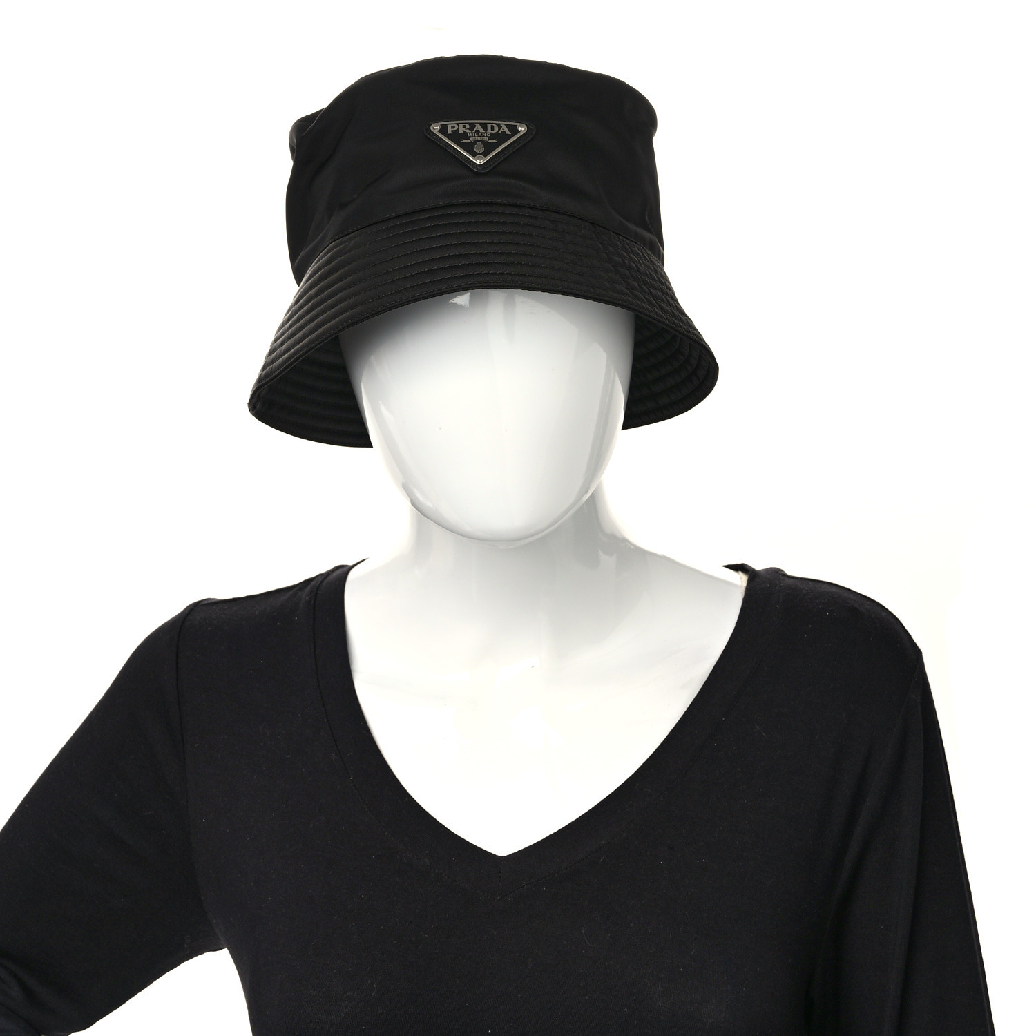 ★PRADA★ Re-Nylon Bucket Hat Black 1HC1372DMIF0002 1HC1372D Black Re-Nylon bucket hat | PRADA