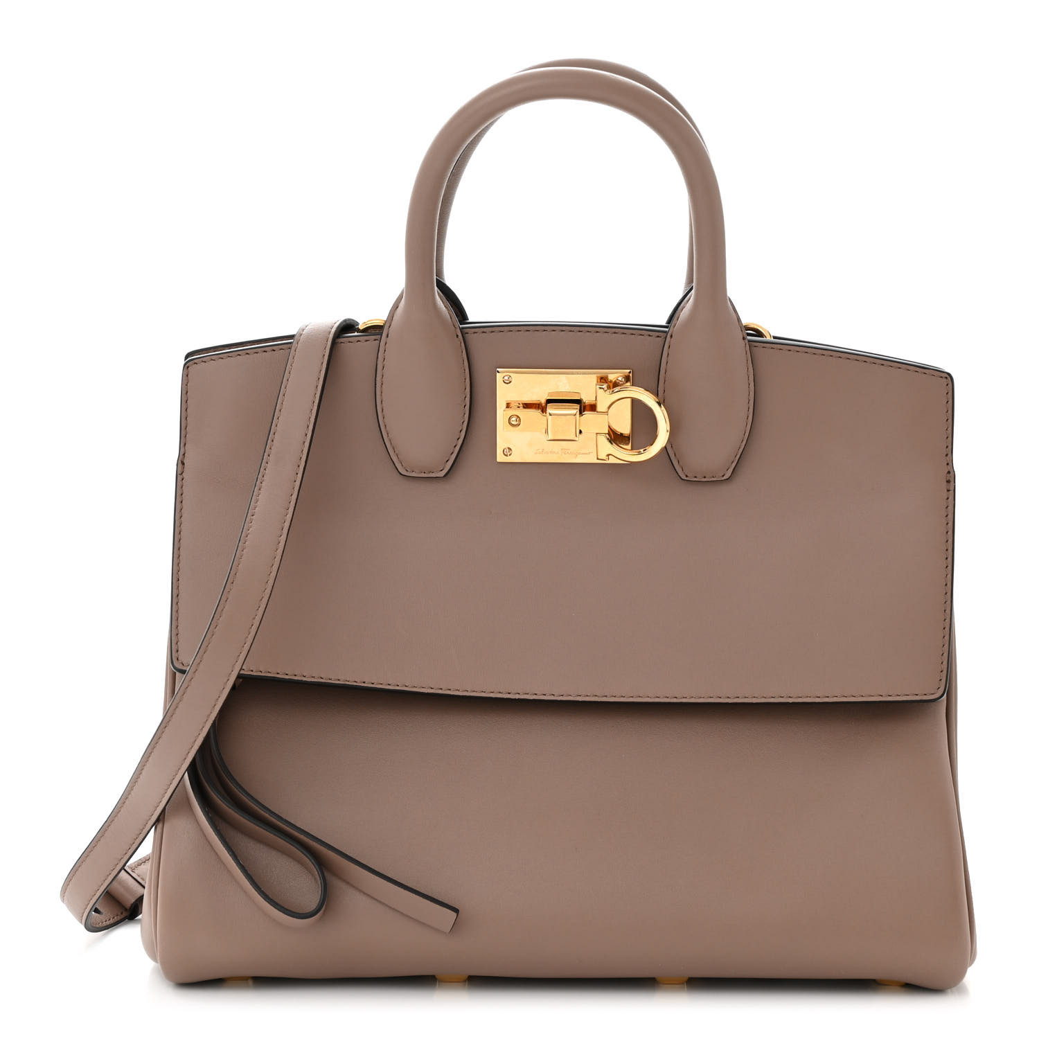 Salvatore Ferragamo THE STUDIO 2WAYバッグ CARAWAY SEED SALVATORE FERRAGAMO Calfskin The Studio Bag Caraway Seed