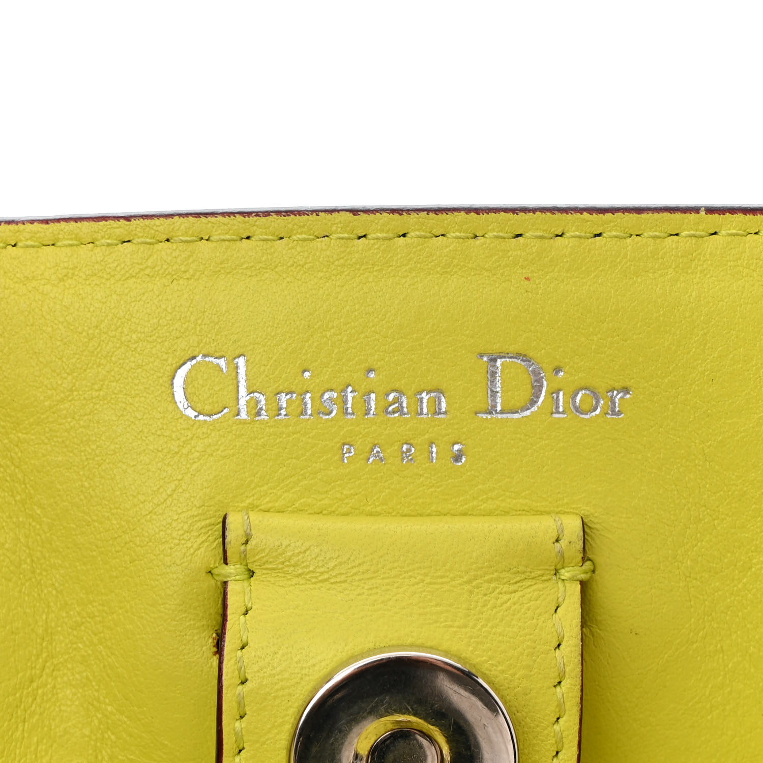 Christian Dior キャメル グリーン ポーチ 7241 - メルカリ