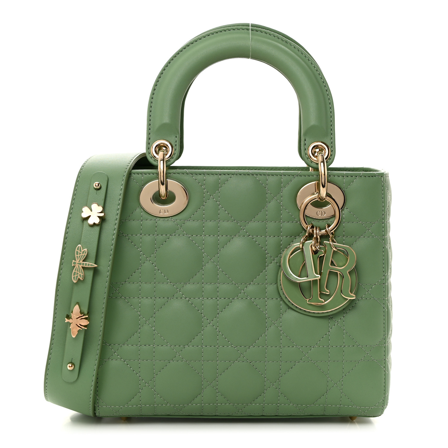★Dior ★Lady Dior ミディアムバック セージグリーン CHRISTIAN DIOR Lambskin Cannage Small My ABCDior Lady Dior
