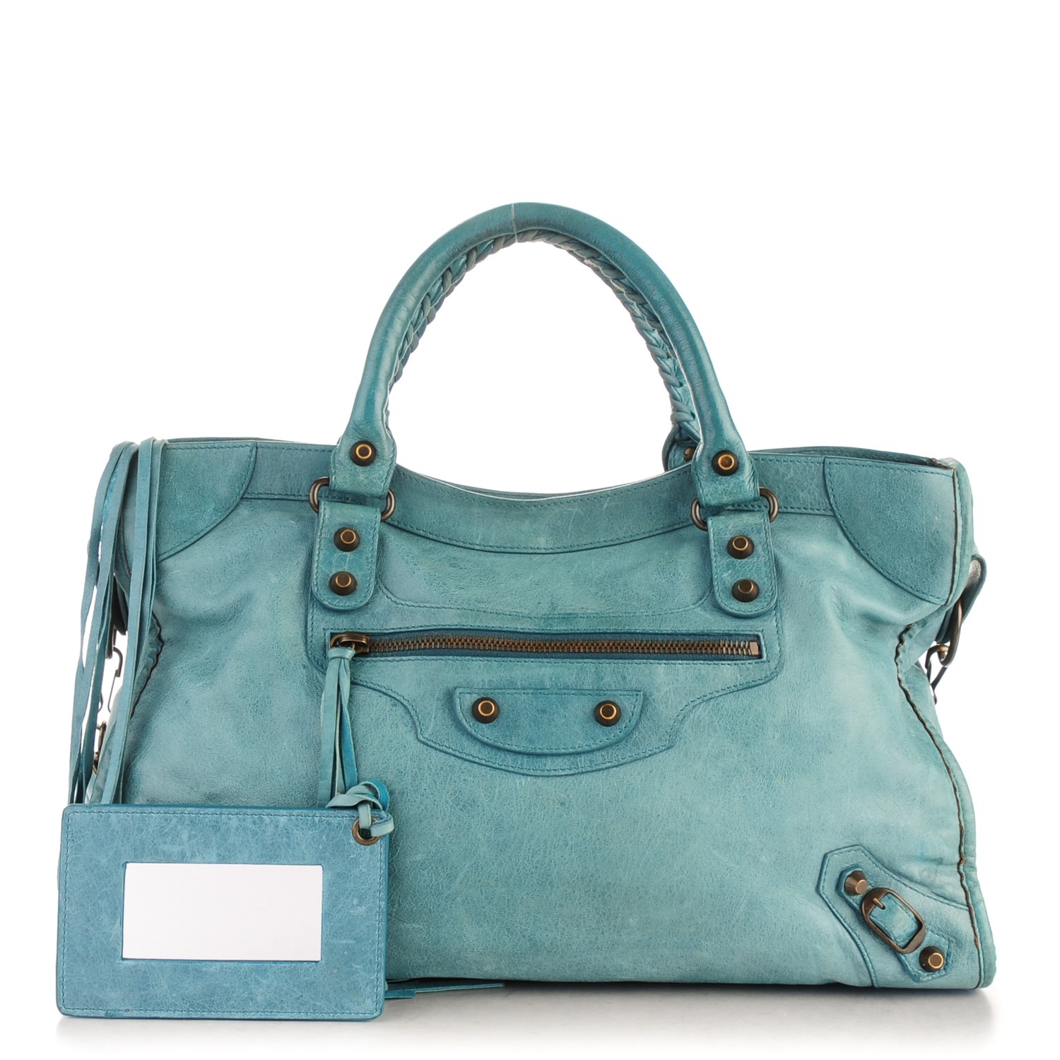 BALENCIAGA Chevre Classic Hardware City Bleu India 168498