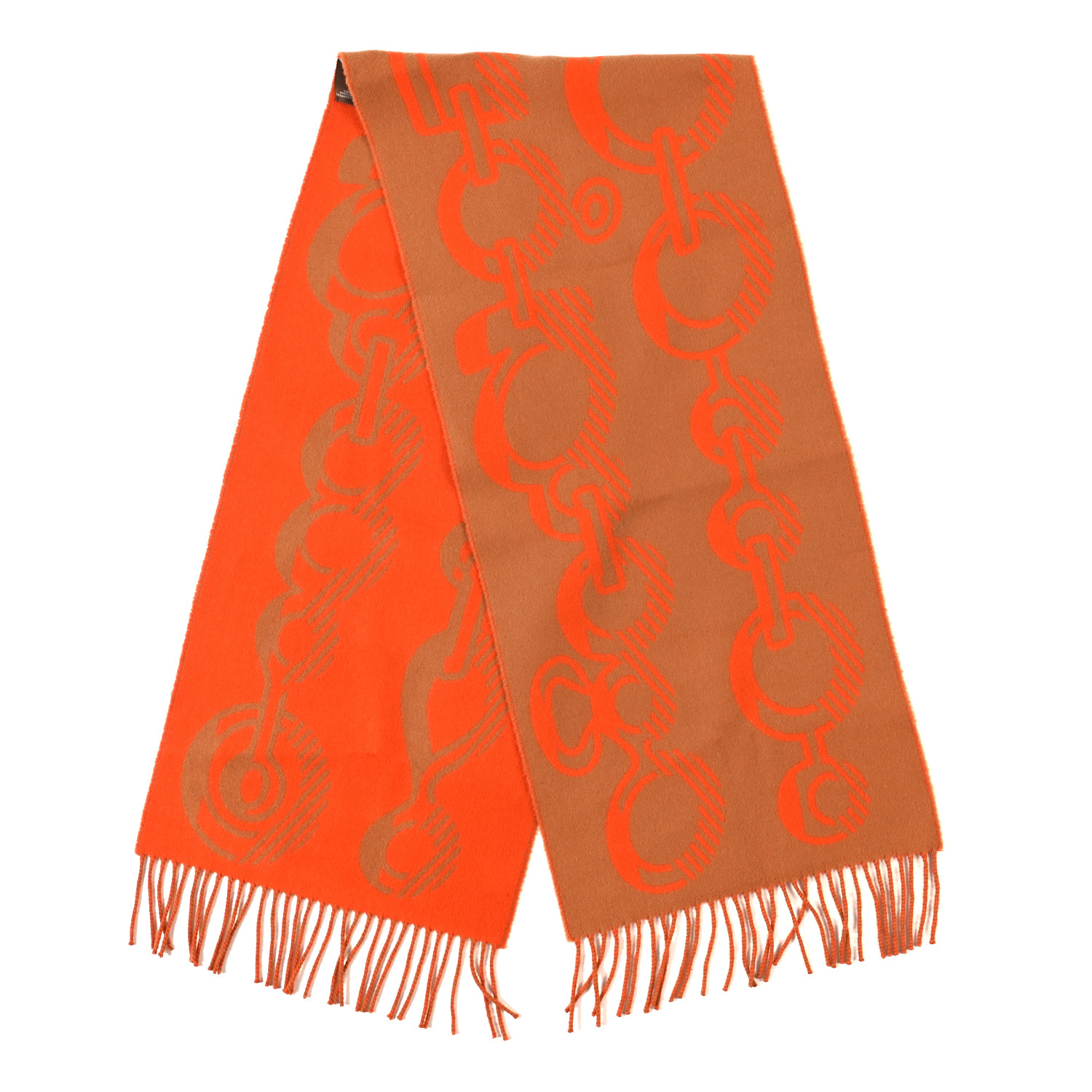 小物 hermes scotland cashmere muffler orange Auth Hermes 100% Scottish Cashmere Muffler/Shawl/Scarf/Wrap