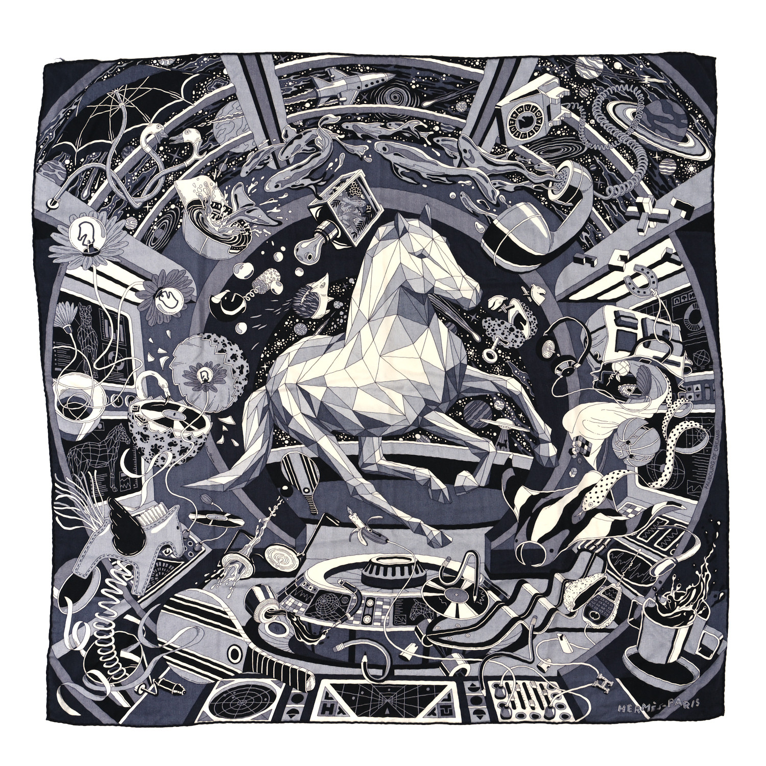 HERMES♡Cashmere Silk Stole エルメス　カシミア　シルク ショール 140 - レディス, スカーフ、ショール＆マフラー