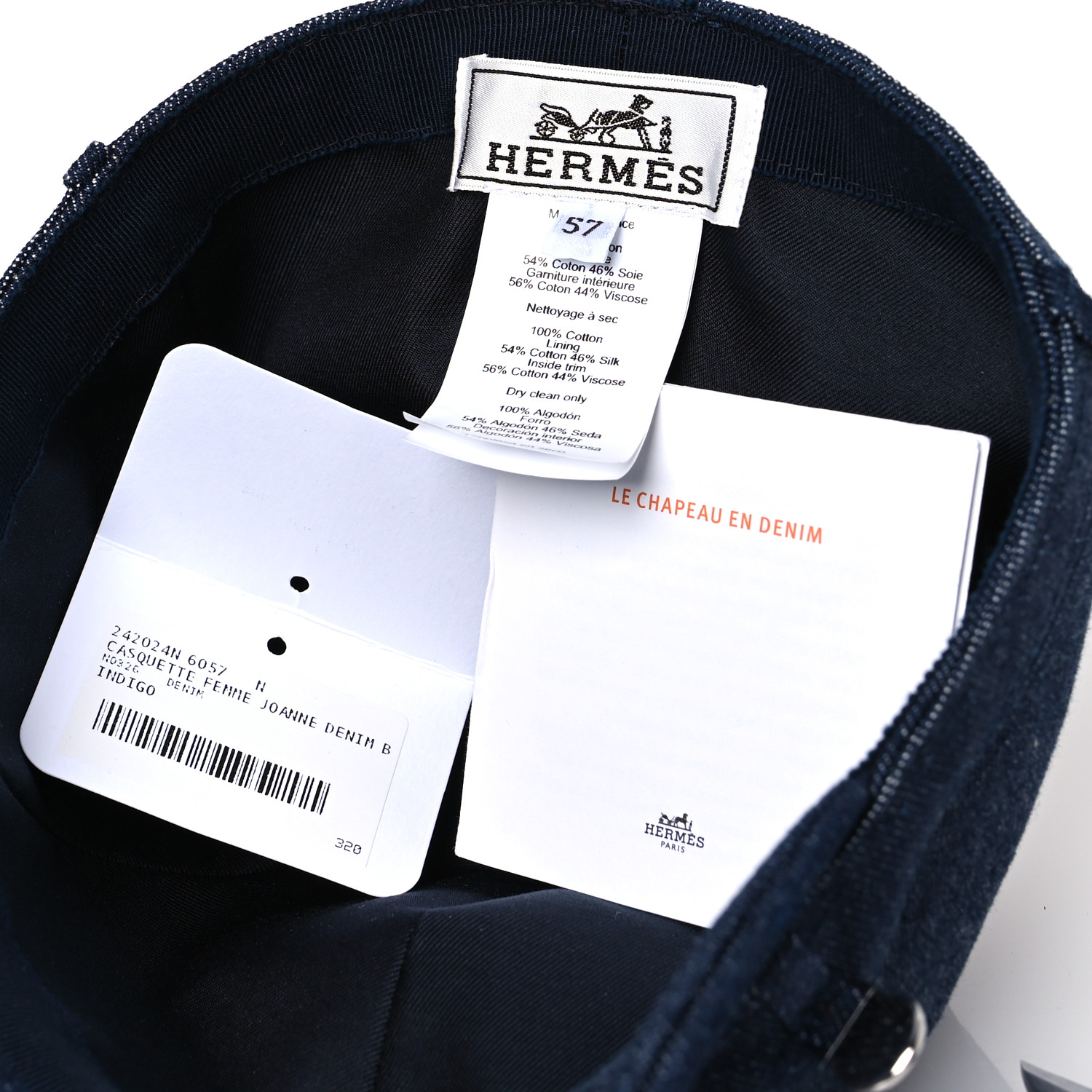【シンプルだからこそお洒落♪】HERMES Joanneデニムキャップ 大人可愛い♡】HERMES Joanne デニム キャップ ジョアン