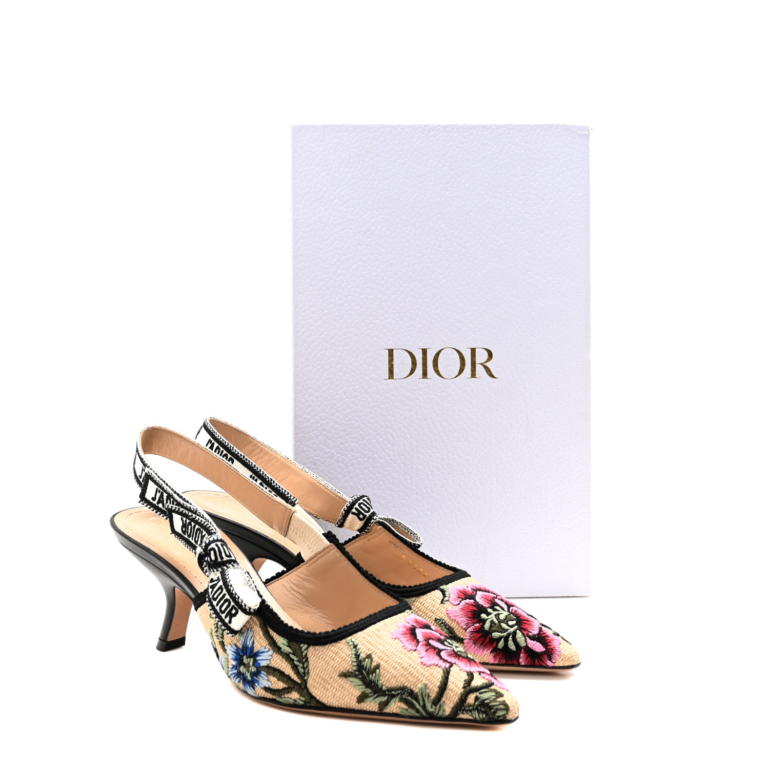 CHRISTIAN DIOR Ribbon Petites Fleurs Embroidered J'Adior