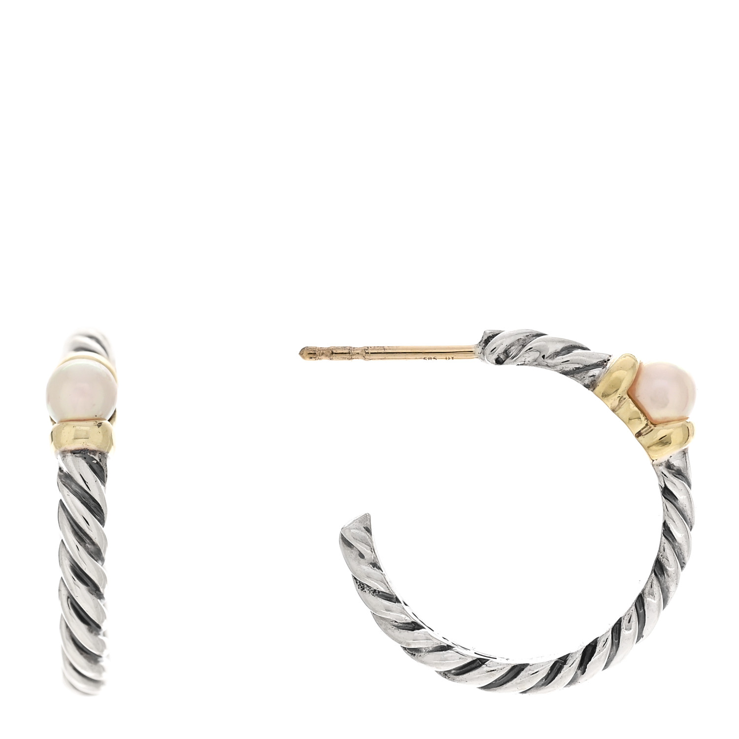 Daveen Petite Albion® Stud Earrings in Sterling Silver with Pavé