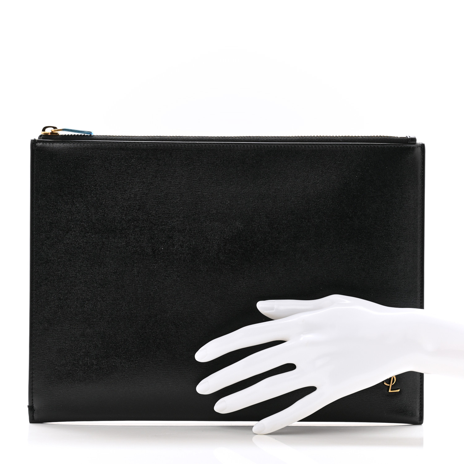 人気★SAINT LAURENT★TINY MONOGRAM ZIPPERED TABLET HOLD.R★ SAINT LAURENT Shiny Calfskin Tiny Monogram Zipped Tablet