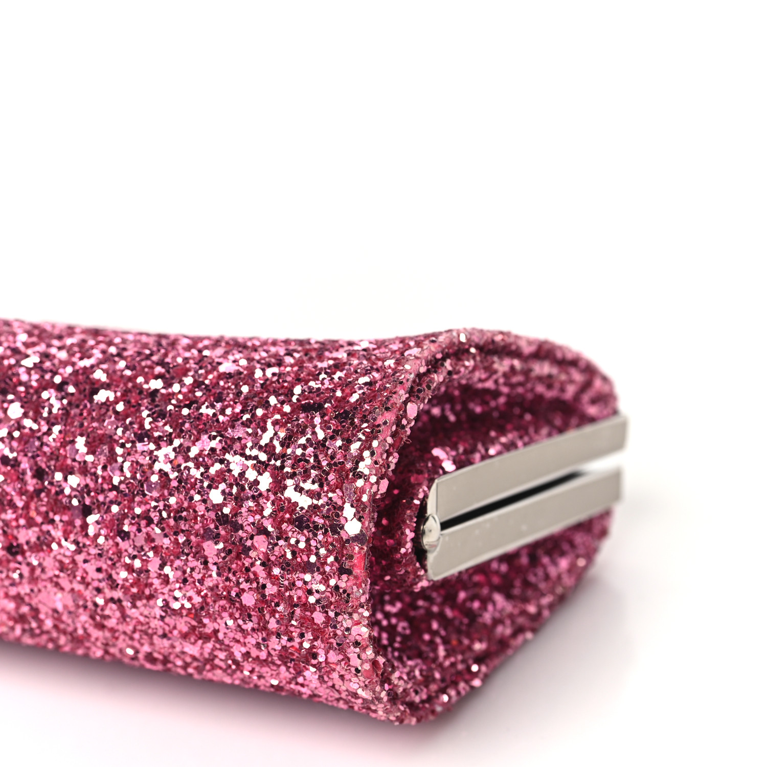 JIMMY CHOO Coarse Glitter Clutch Pink 1520787 | FASHIONPHILE