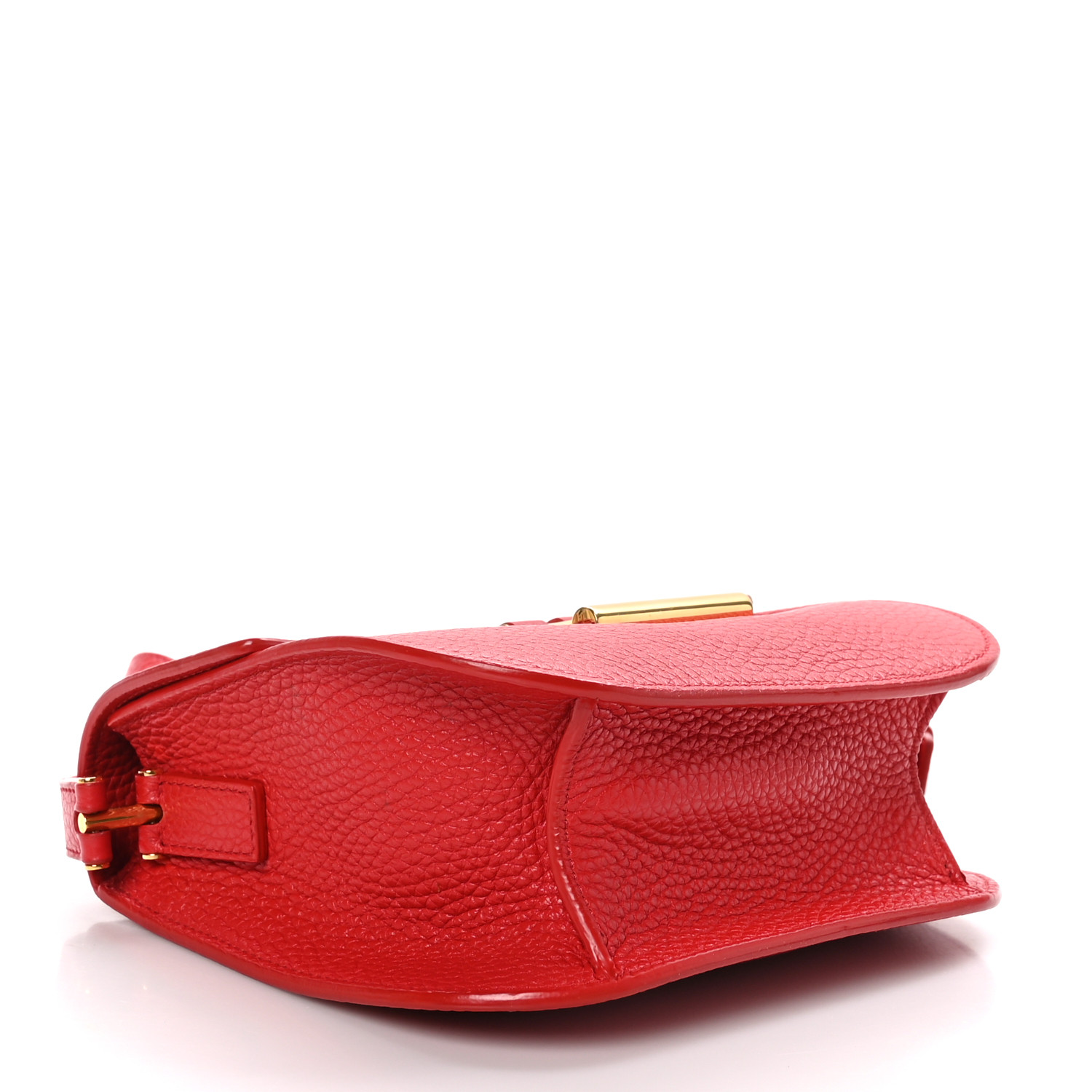 TOM FORD Calfskin Mini T Clasp Tara Crossbody Bag Ruby Red