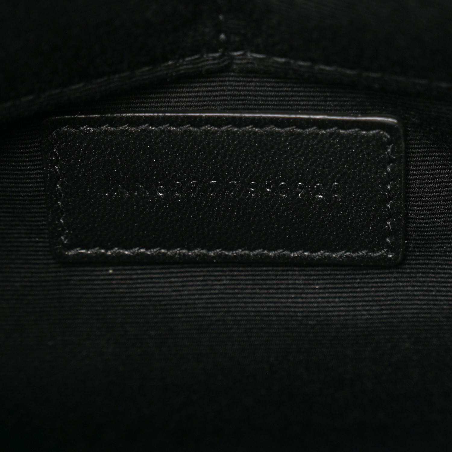 SAINT LAURENT Calfskin Crocodile Embossed Tiny Monogram