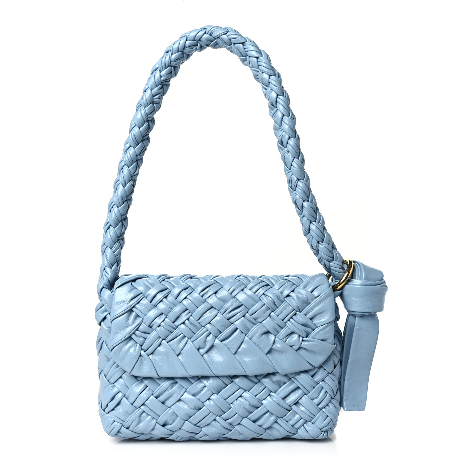 BOTTEGA VENETA Calfskin Foulard Intreccio Kalimero Città