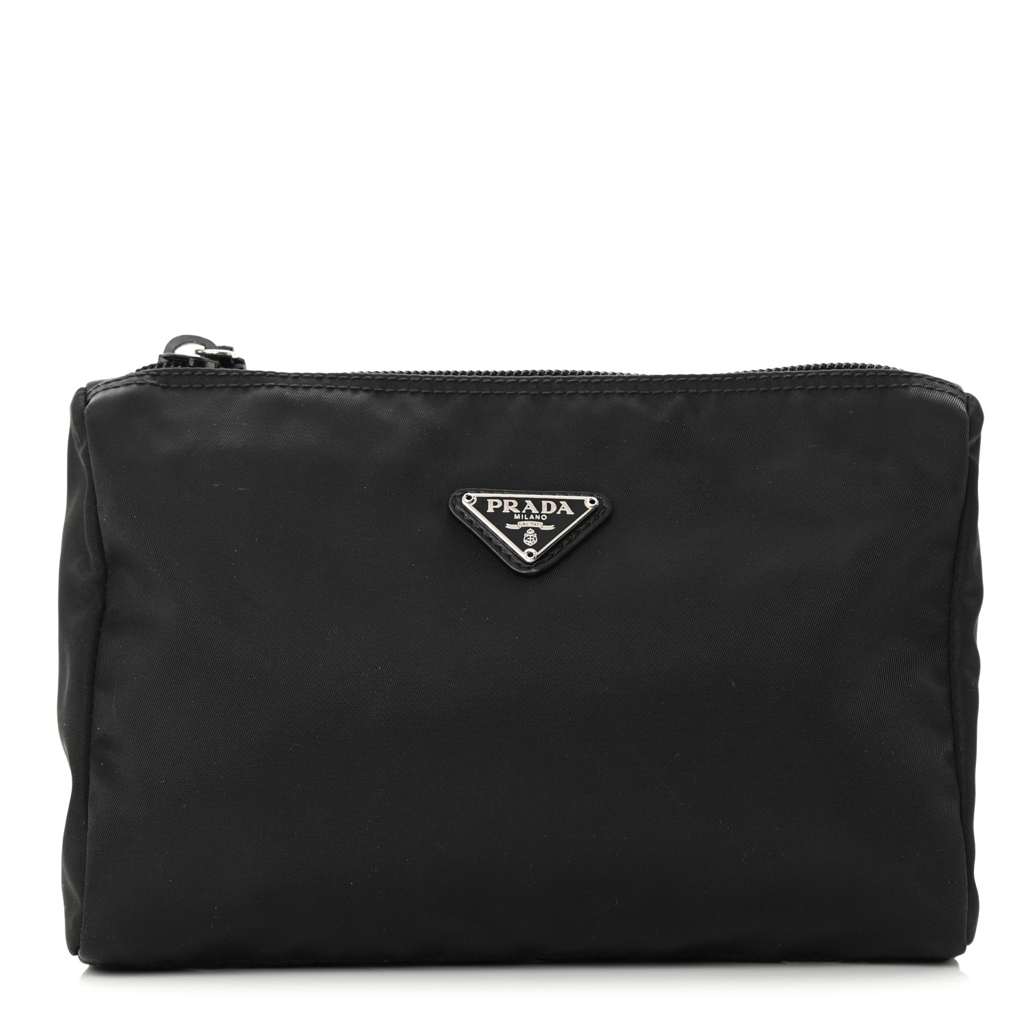 ポーチ PRADA Black Nylon Beauty Case PRADA Triangle Logo Black Nylon Toiletry Cosmetic Travel