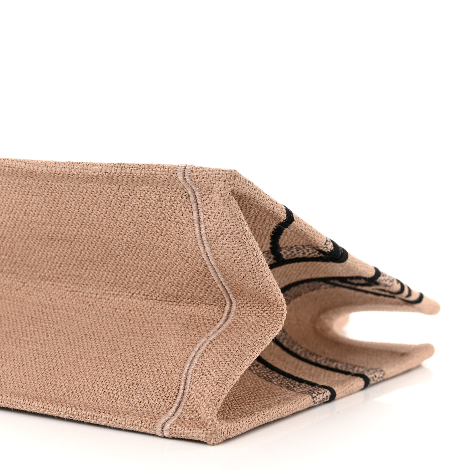 Christian Dior クリスチャンディオール CHRISTIAN DIOR Canvas Jute Embroidered Medium Book Tote