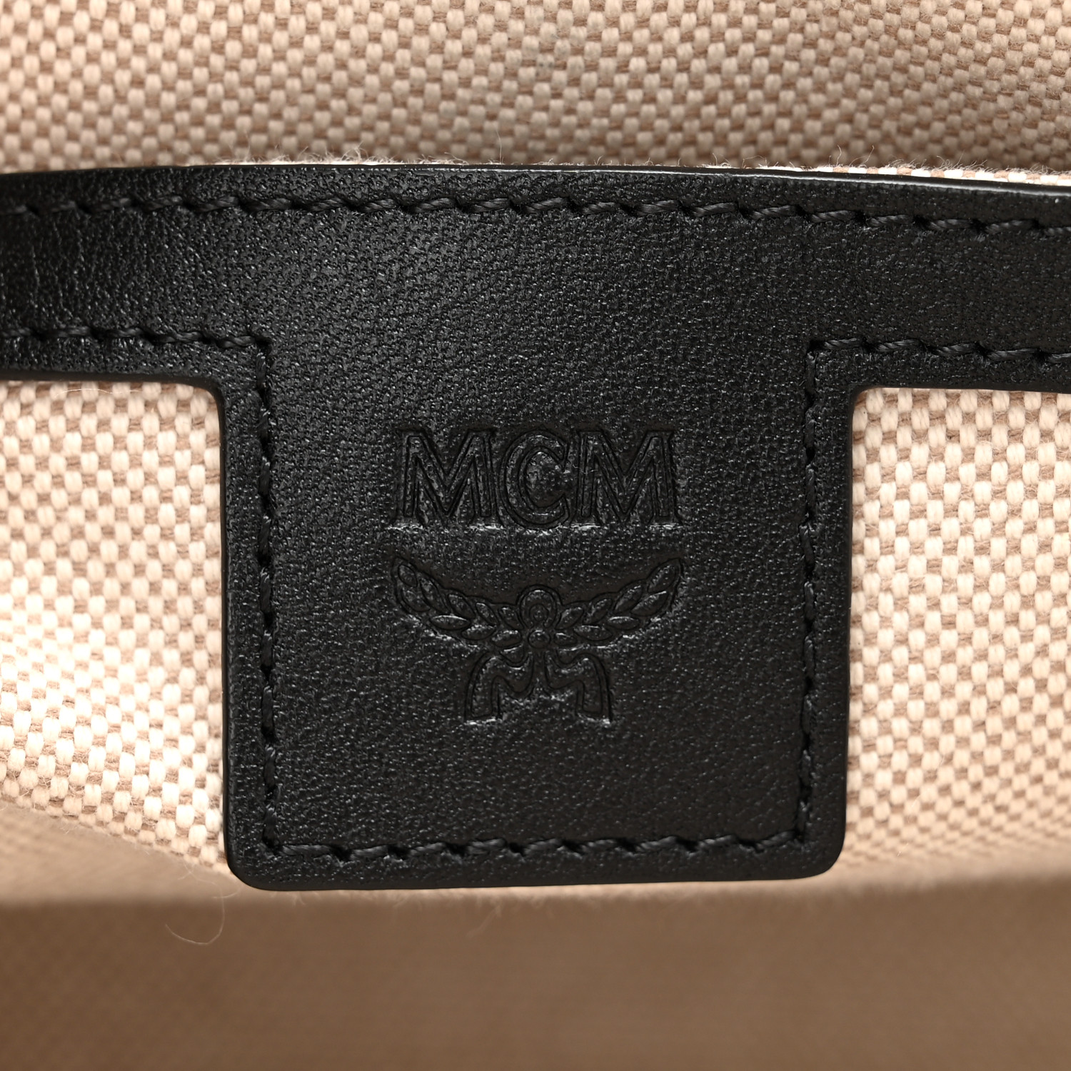 MCM Jacquard Cubic Monogram Klassic Crossbody Bag Black