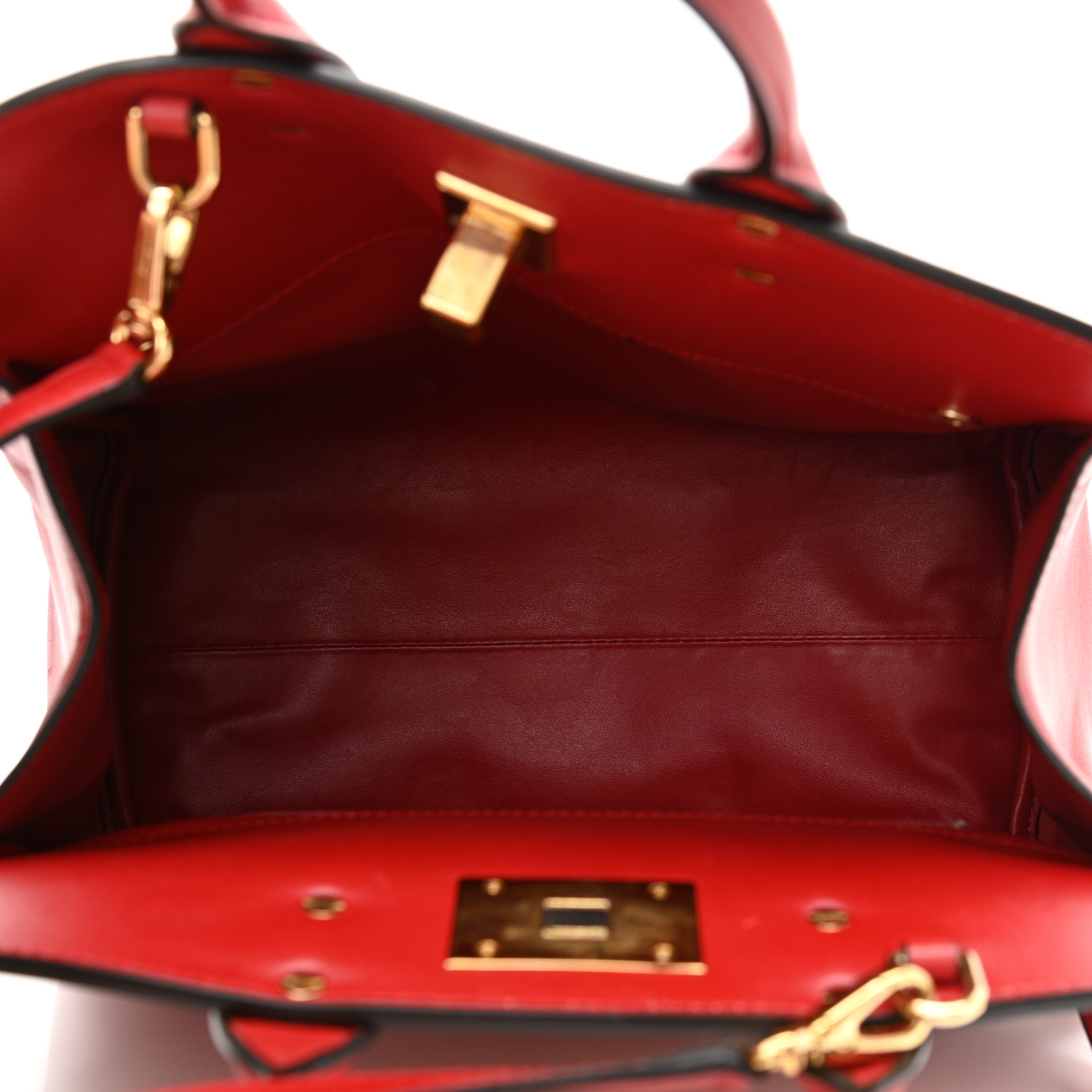 SALVATORE FERRAGAMO Calfskin The Studio Bag Red 1141906