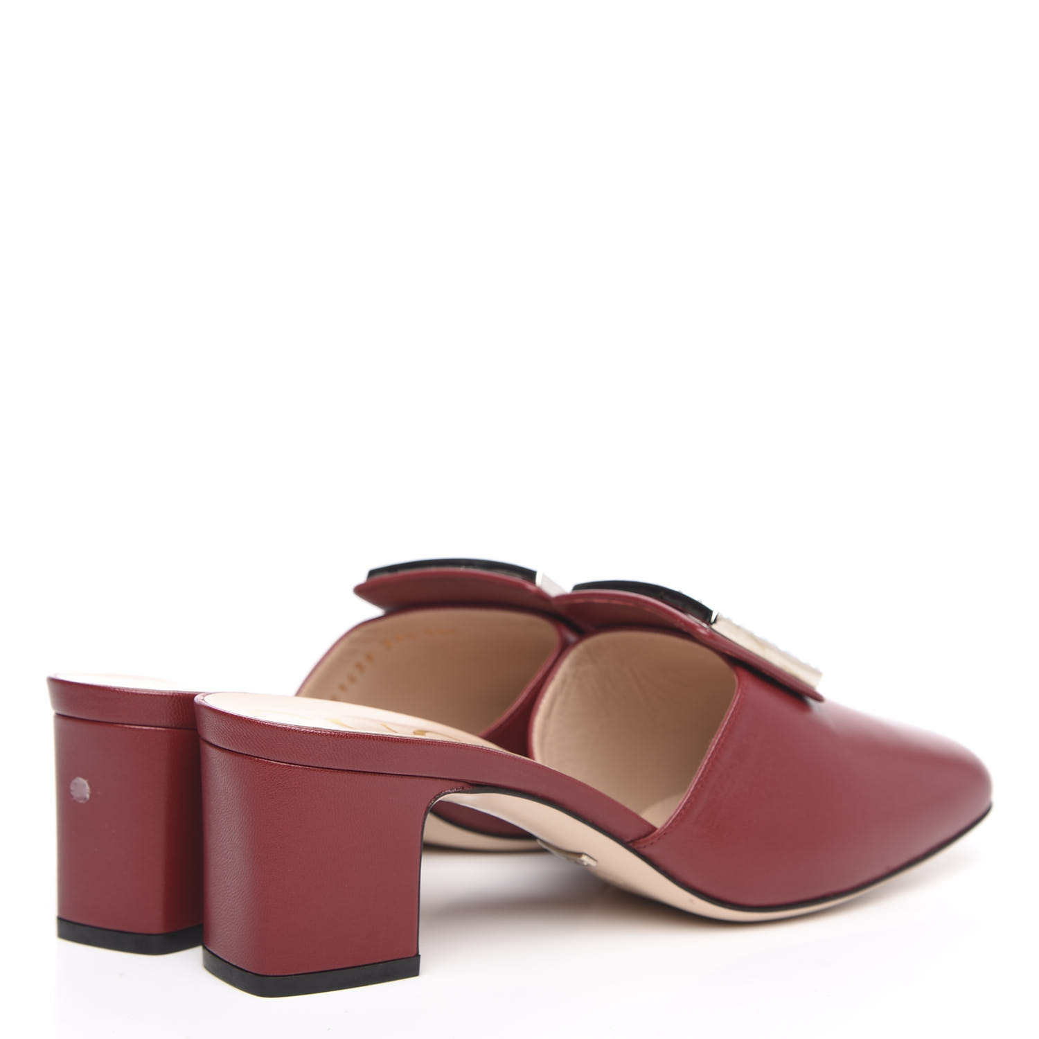 GUCCI Malaga Kid Crystal Square G Madelyn Mules 39.5
