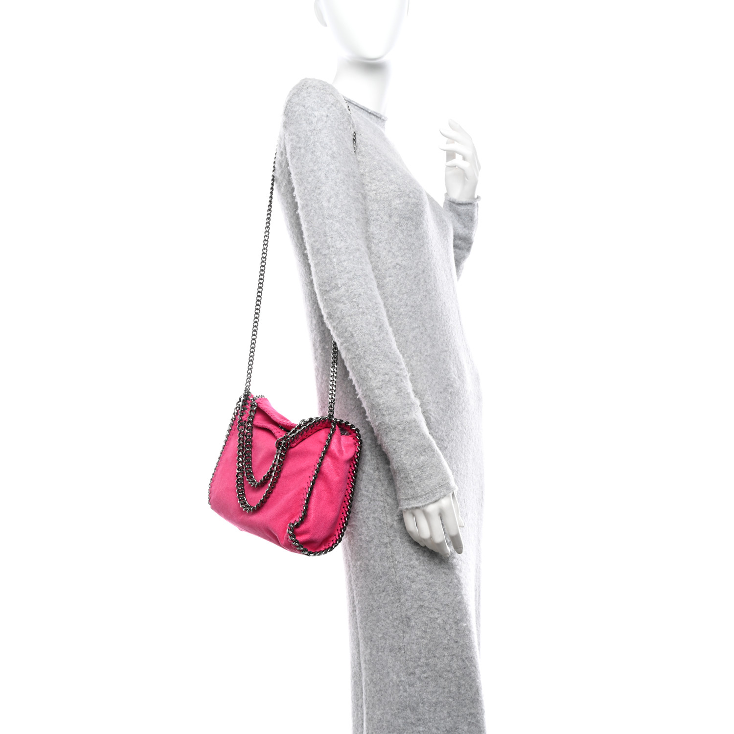 【関税&送料込】Stella Mccartney Grape Shaggy Deer Mini Fala STELLA MCCARTNEY Shaggy Deer Mini Falabella Fold Over Tote