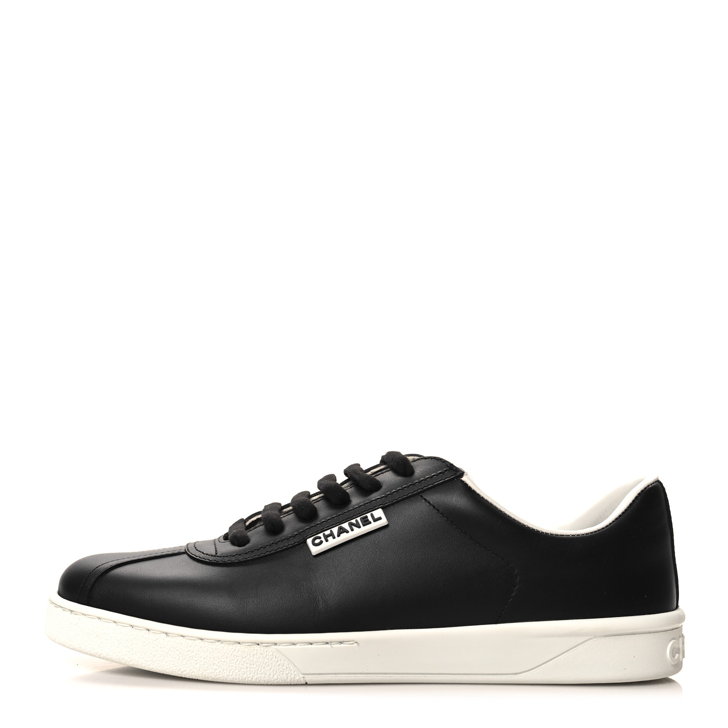 CHANEL Calfskin CC Womens Sneakers 40 Black 1472301