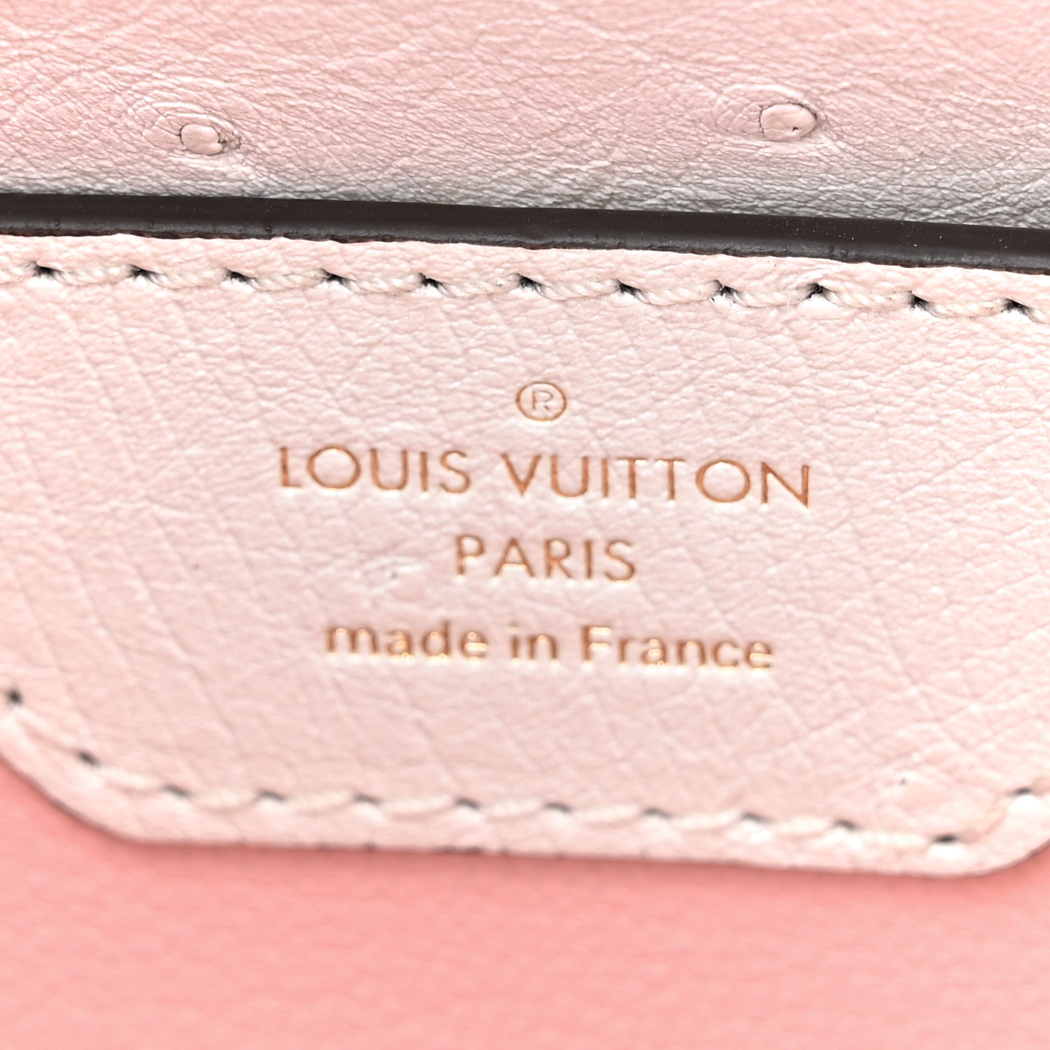 LOUIS VUITTON ミッツァ RARE Louis Vuitton Rose des Vents Ostrich Mini Exotic Pearly
