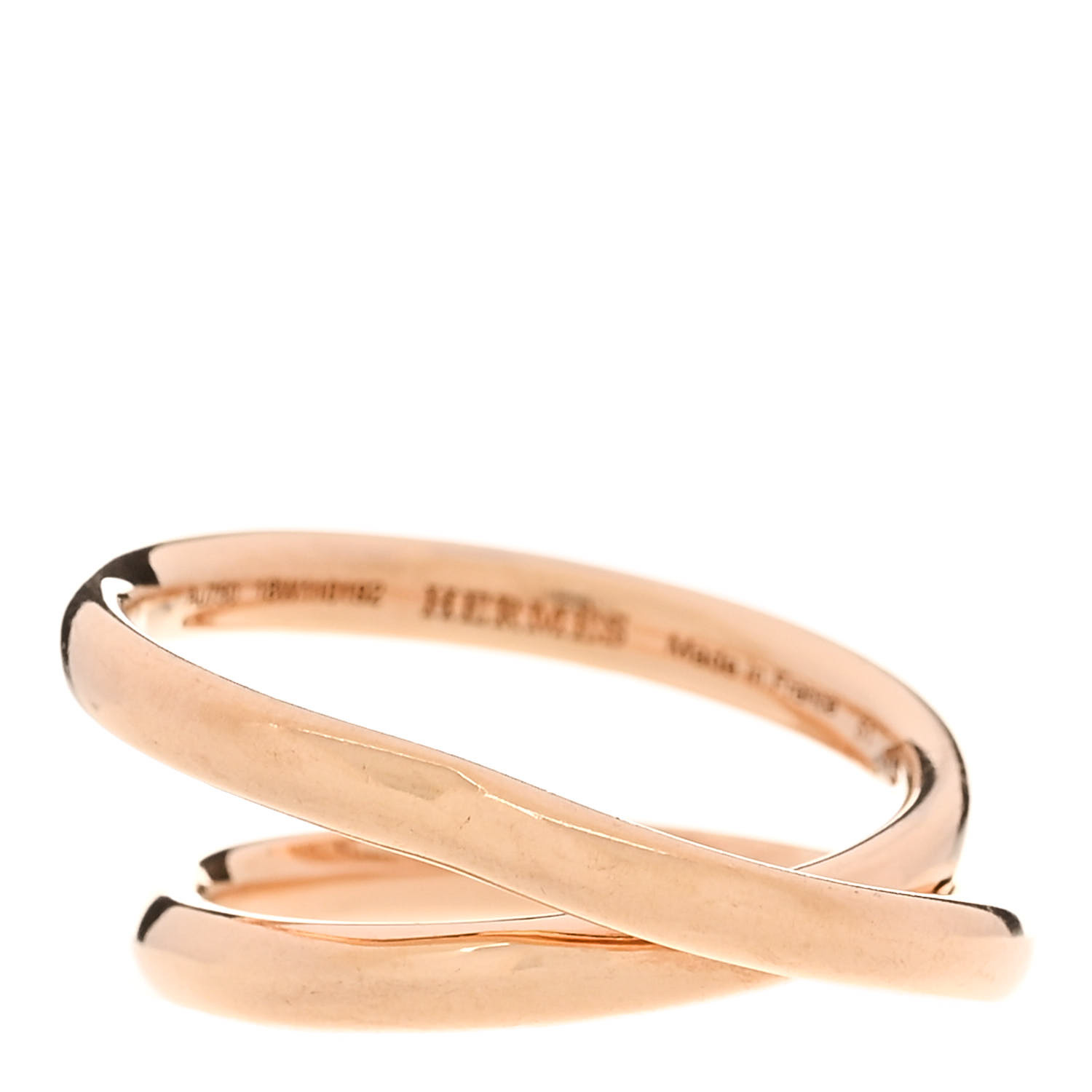 ローズゴールド♪【HERMES】Vertige Coeur リング MM HERMES 18K Rose Gold MM Vertige Coeur Ring 51 5.75 1503524