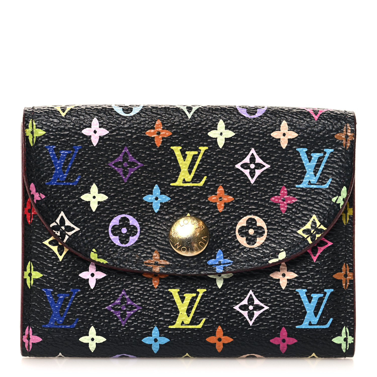 Louis Vuitton ポストカード LOUIS VUITTON Monogram Multicolor Business Card Holder Black