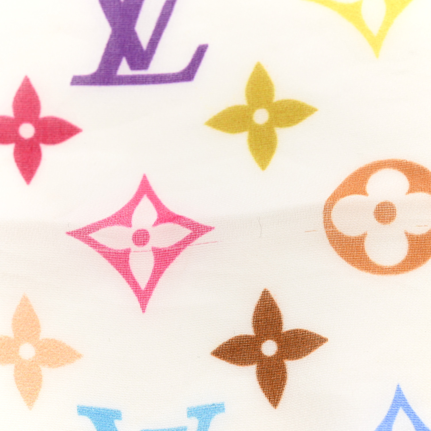 LOUIS VUITTON シルクスカーフ カラフル LOUIS VUITTON LV X TM Silk Cotton Monogram Multicolor Square