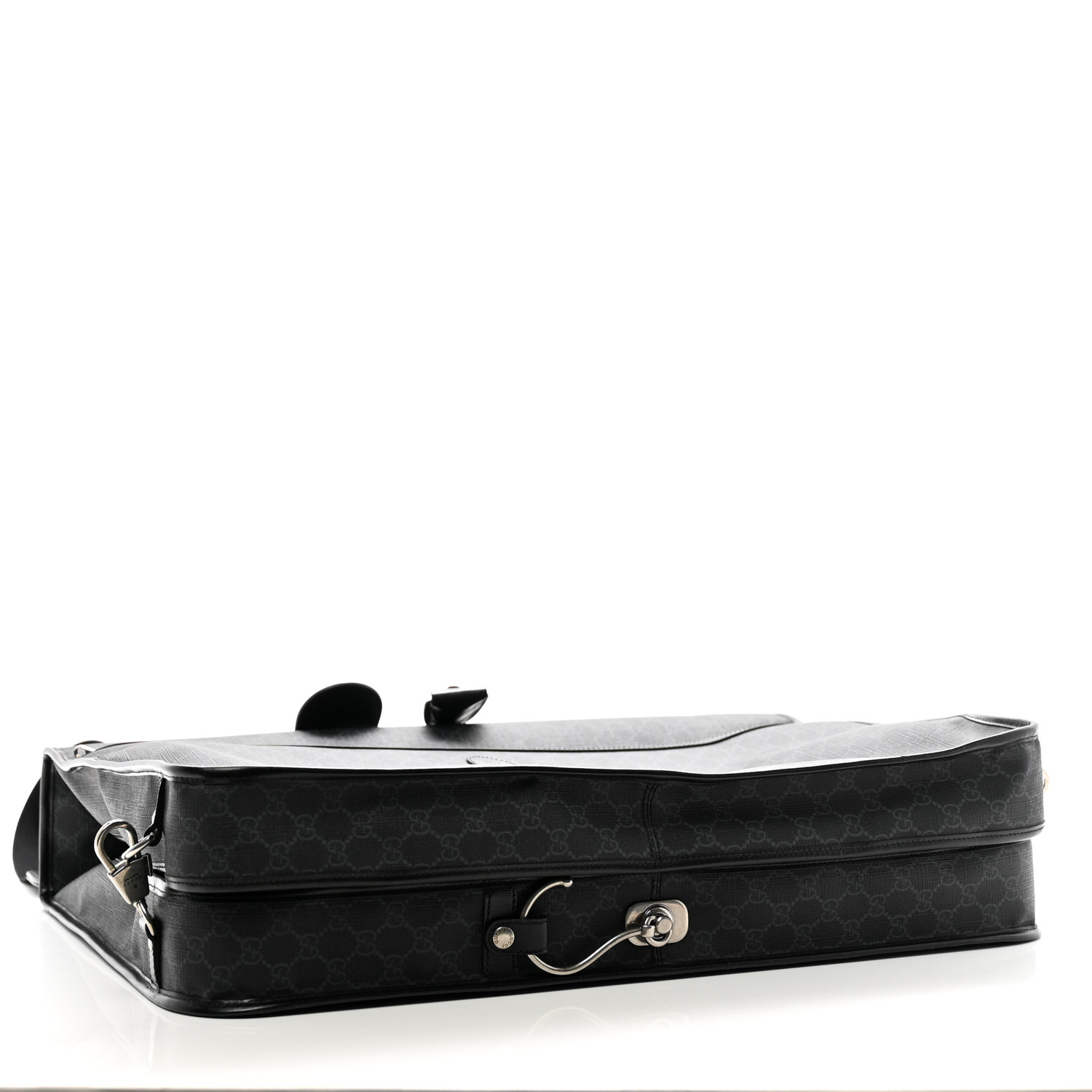 GG-ジレblk GUCCI GG Supreme Monogram Azalea Calfskin Retro Interlocking