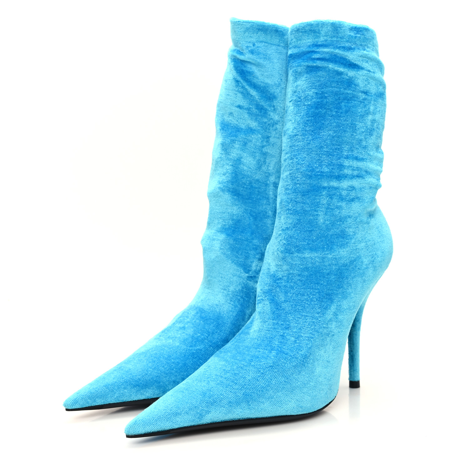 BALENCIAGA Velvet Spandex Extreme Pointed Toe Knife Ankle