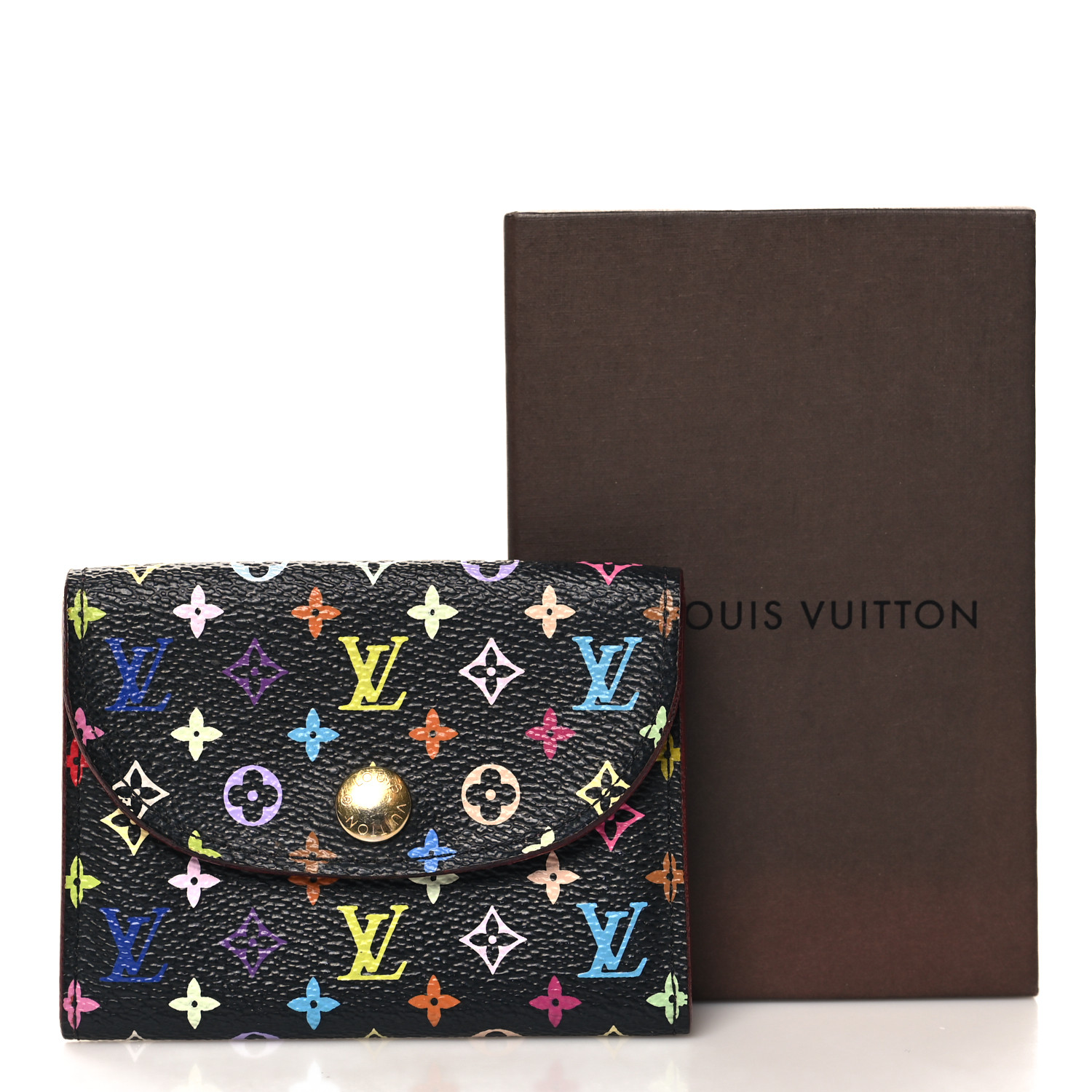 LOUIS VUITTON Monogram Multicolor Business Card Holder Black