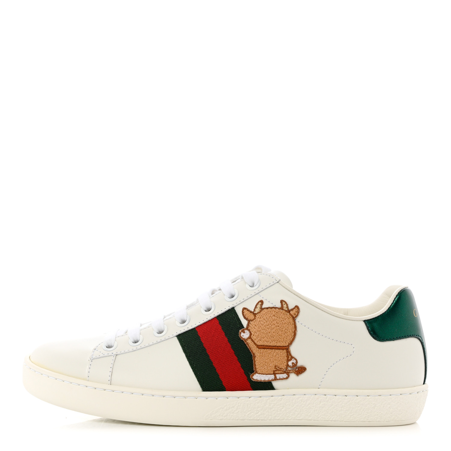 GUCCI X DORAEMON Calfskin Fujiko Embroidered Womens Ace