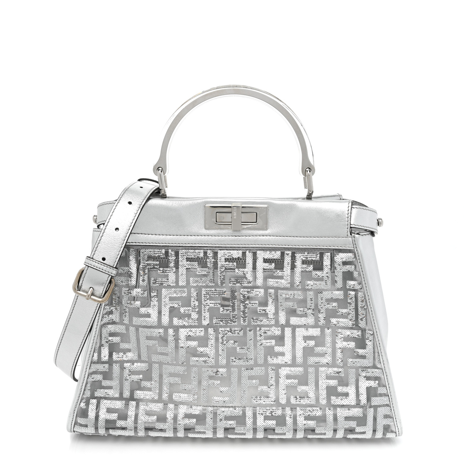 新品　FENDI モノグラム　イタリア製　カシュクール　ベルベット　ベロア FENDI フェンディ バイザウェイ ミディアム ショルダーバッグ