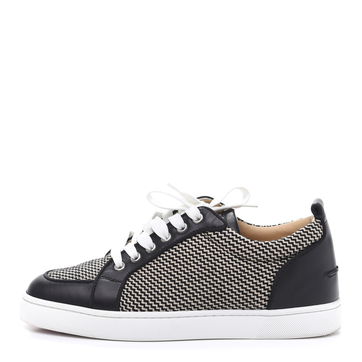 CHRISTIAN LOUBOUTIN Calfskin Wool Zig Zag Womens Rantulow